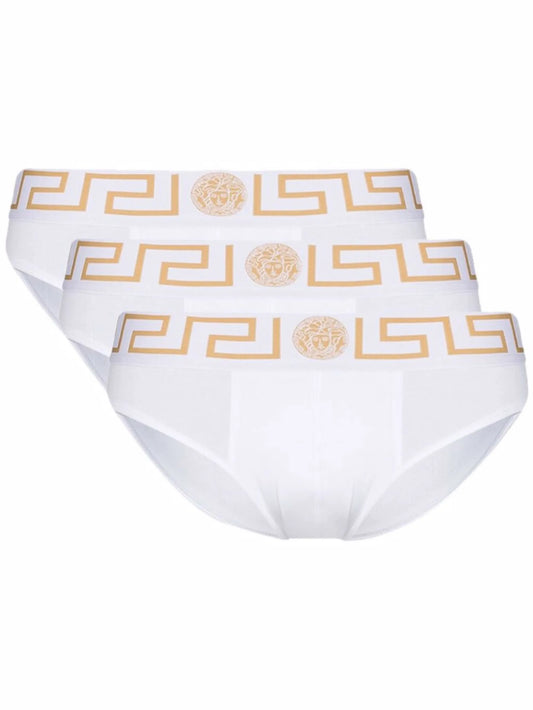 set of three logo-waist brief