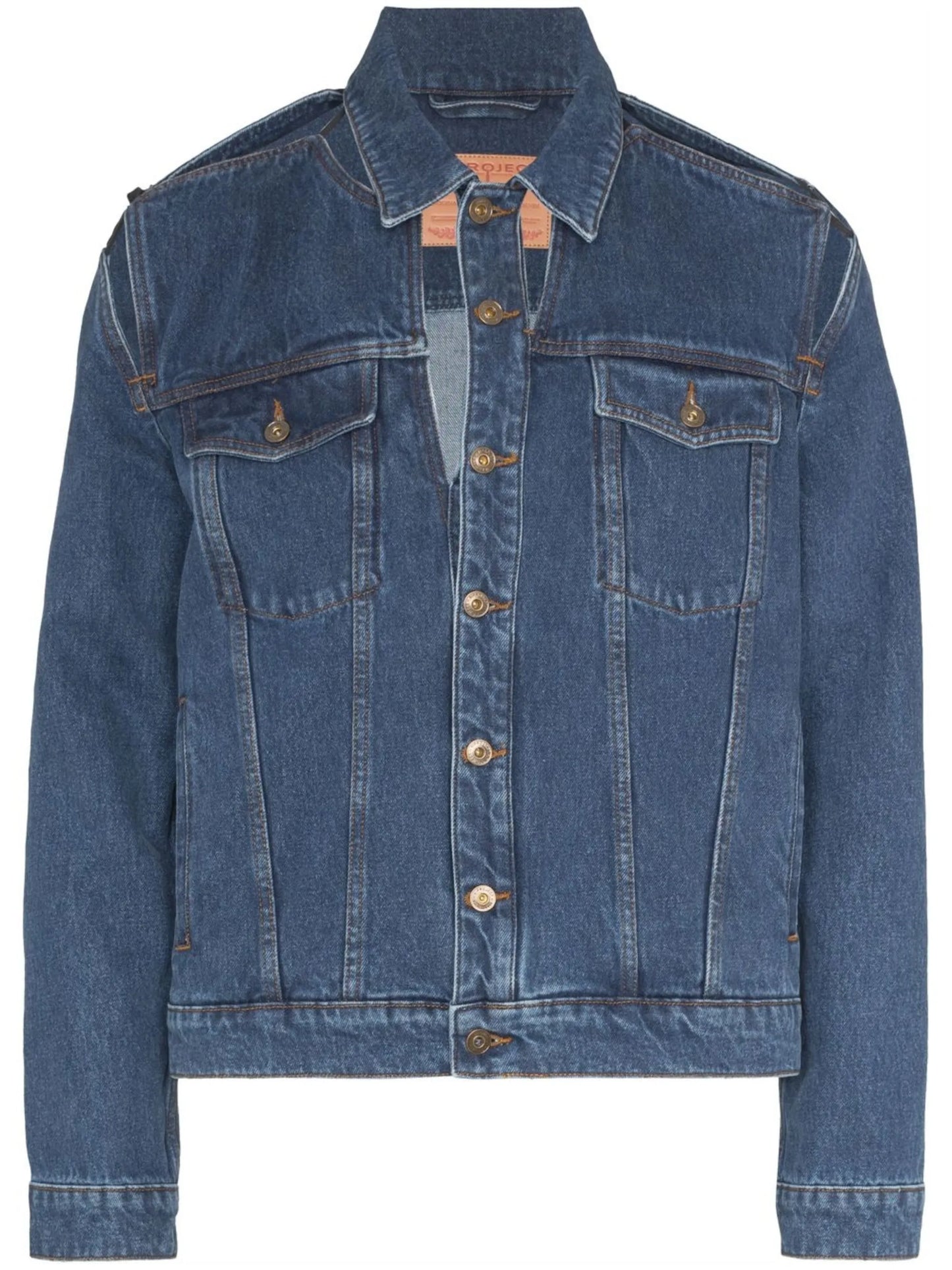 cut out-detail denim jacket