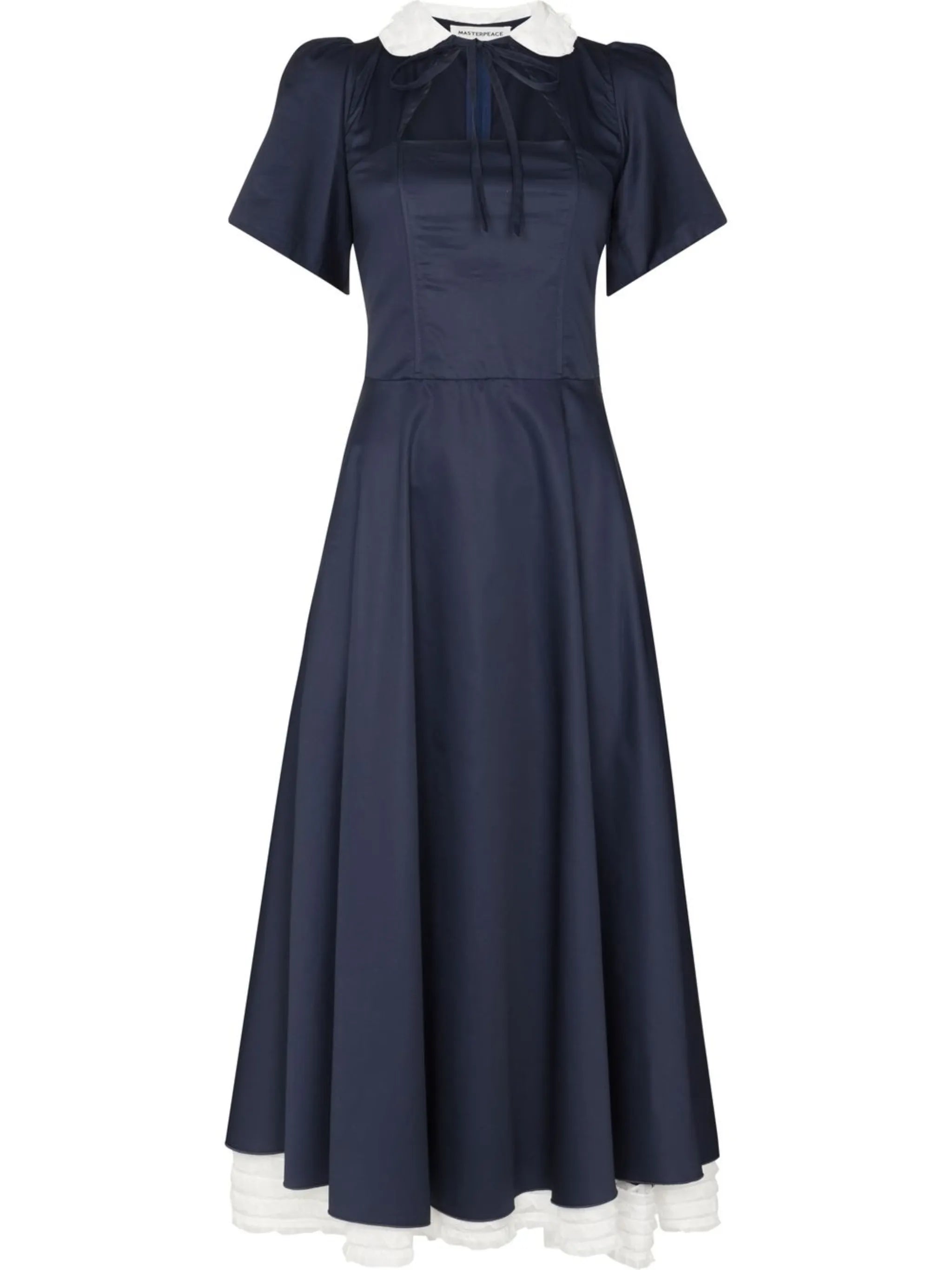 cut-out collared midi dress