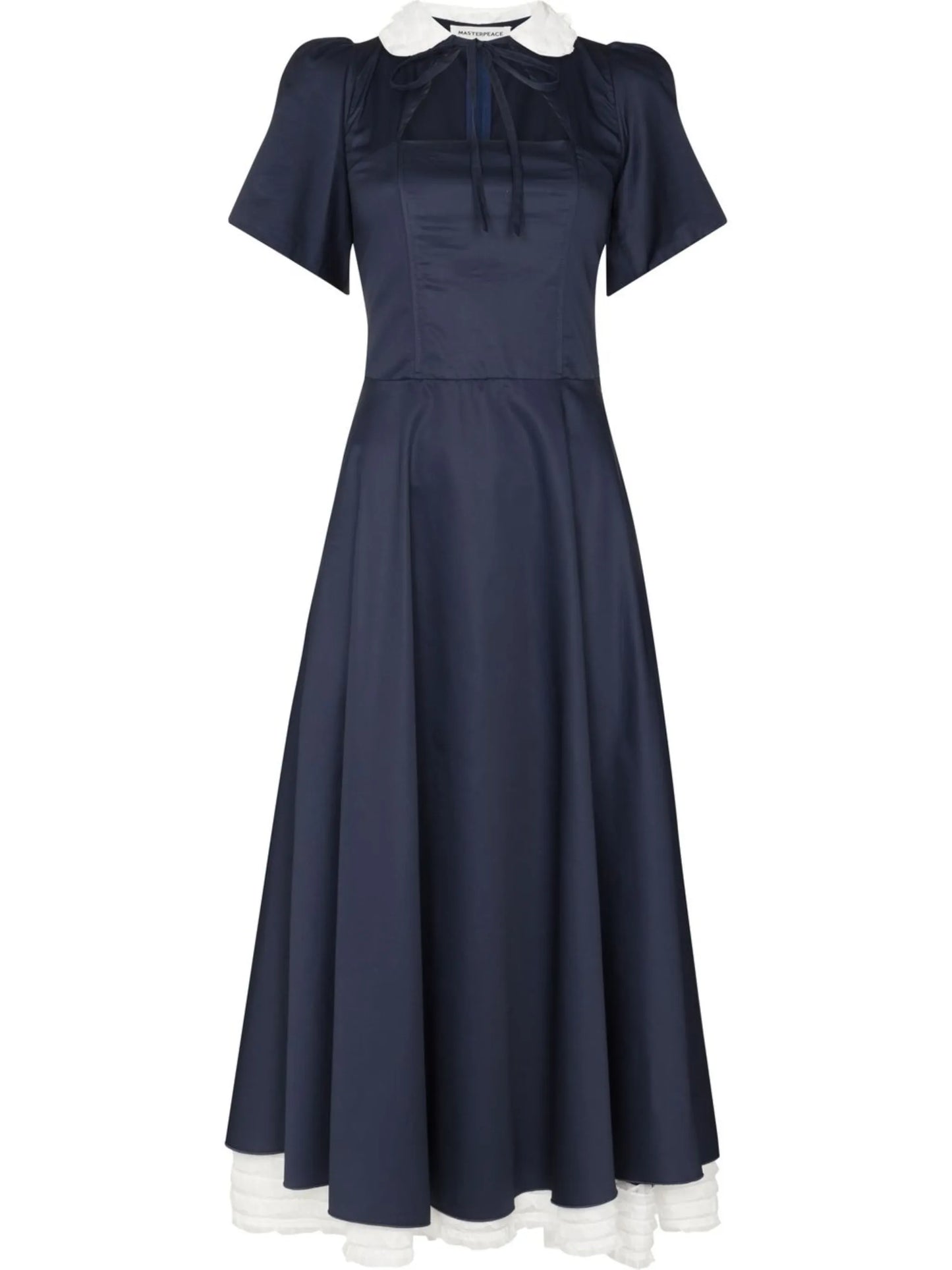 cut-out collared midi dress