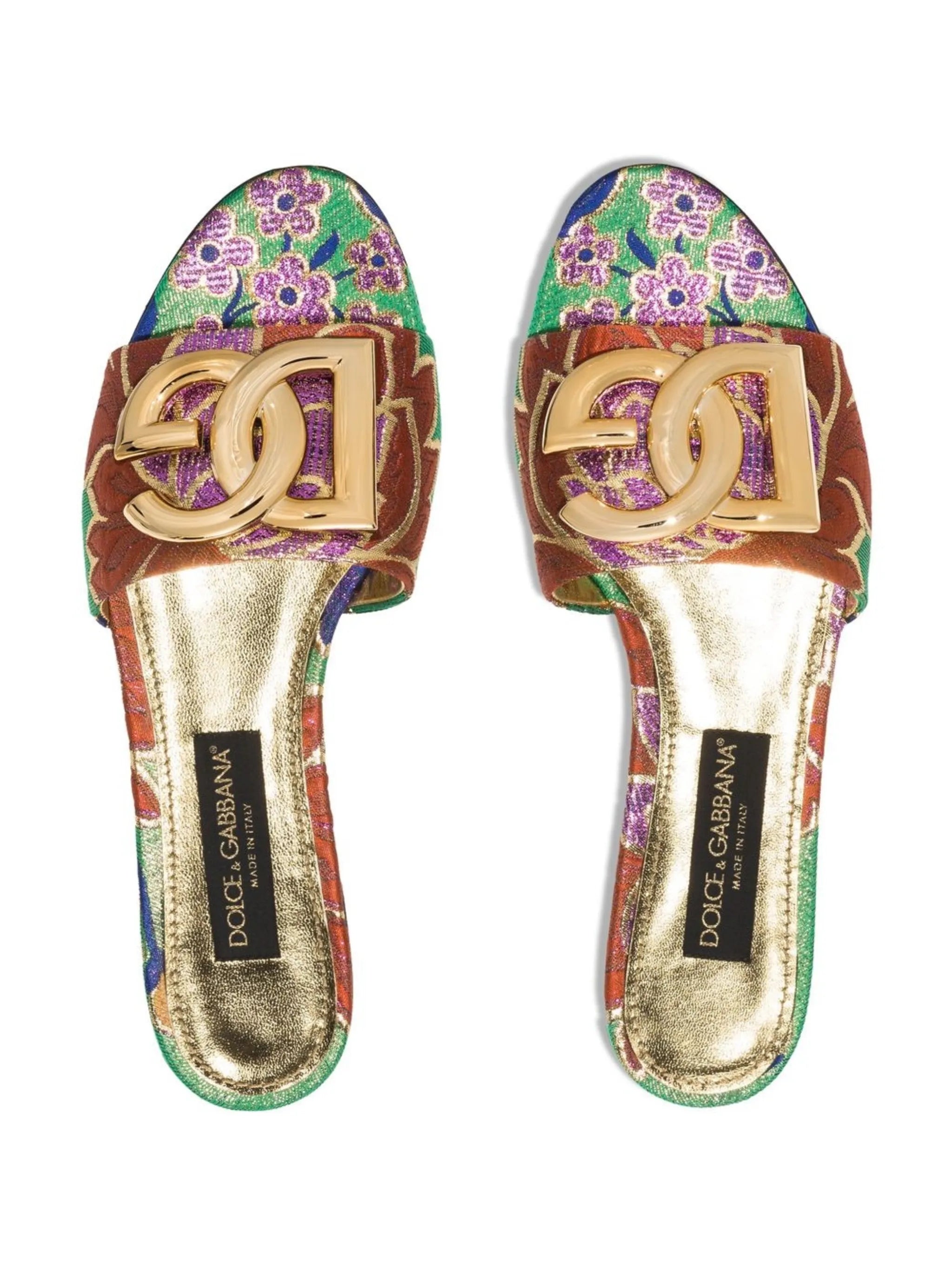 brocade open toe sandals