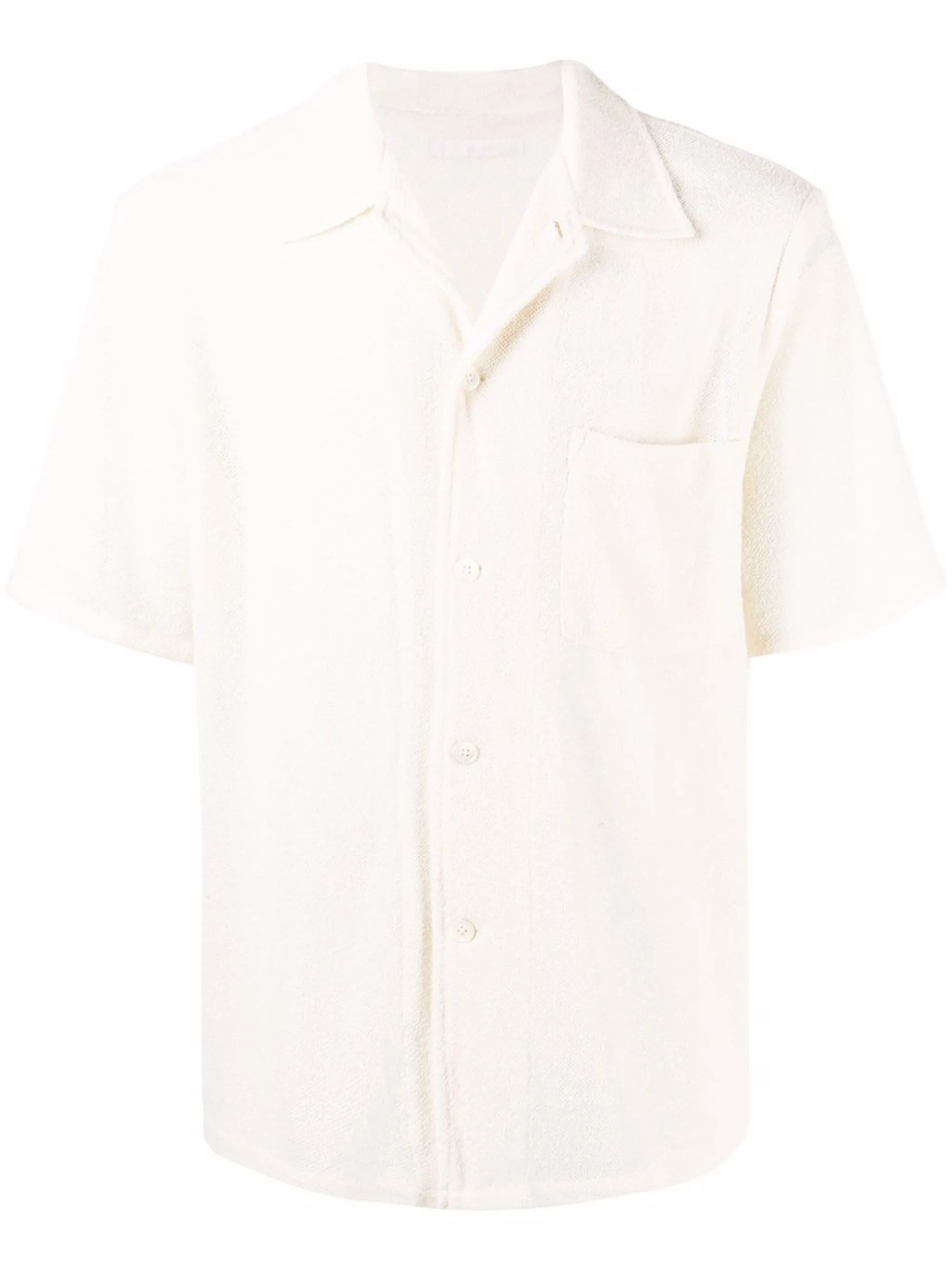 textured-finish short-sleeve shirt