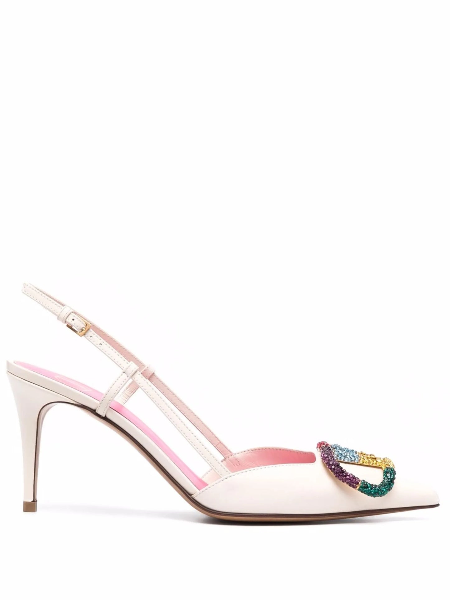 crystal-embellished VLogo pumps