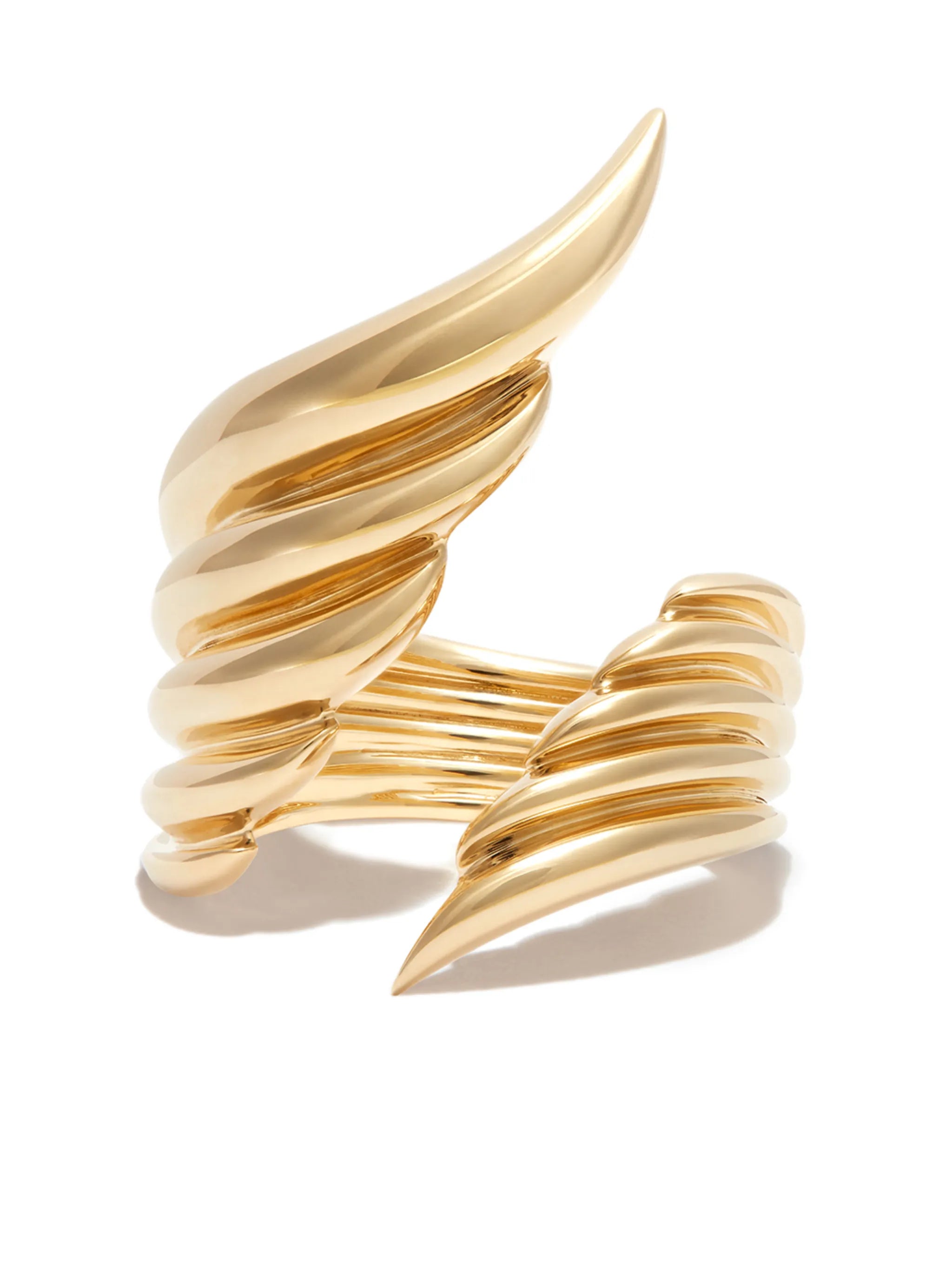 18kt yellow gold Flicker Open ring