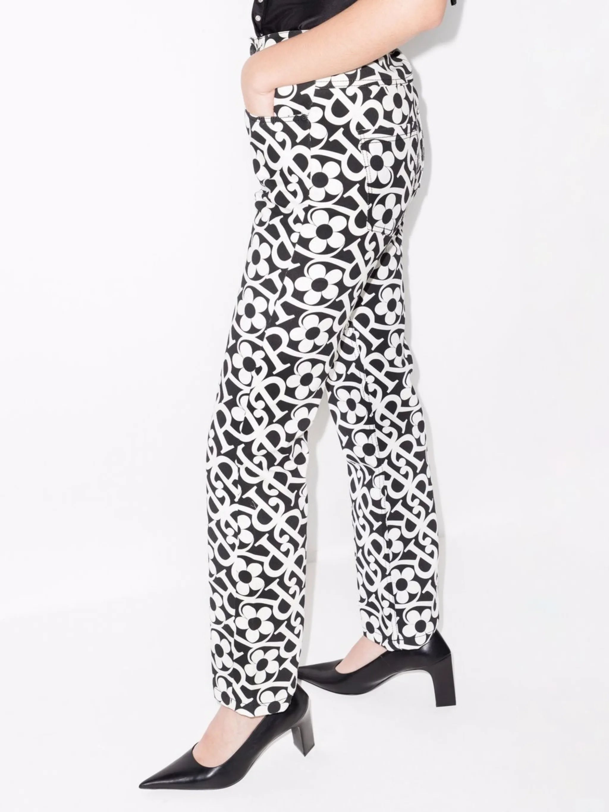 Daisy logo straight-leg jeans