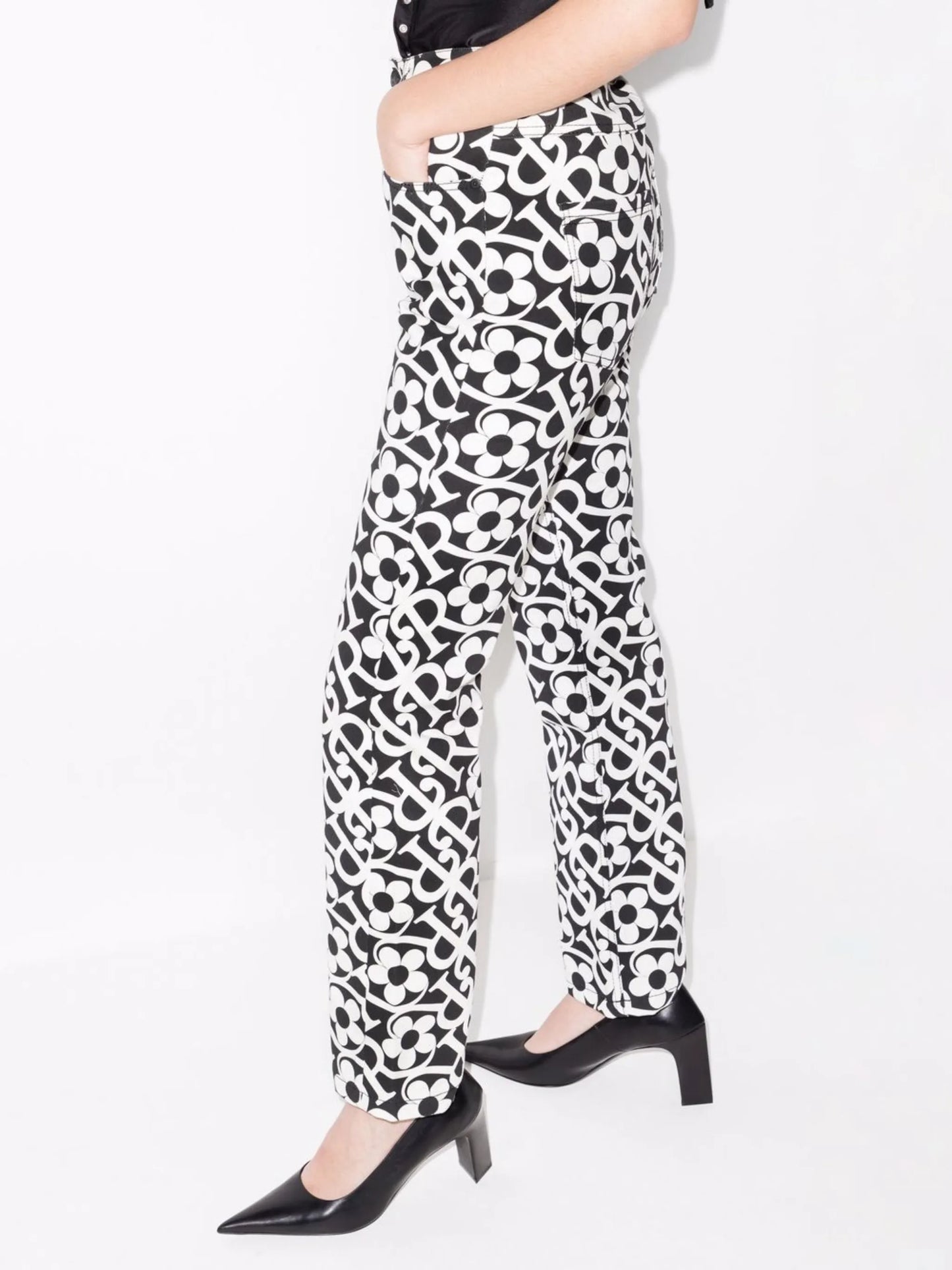 Daisy logo straight-leg jeans