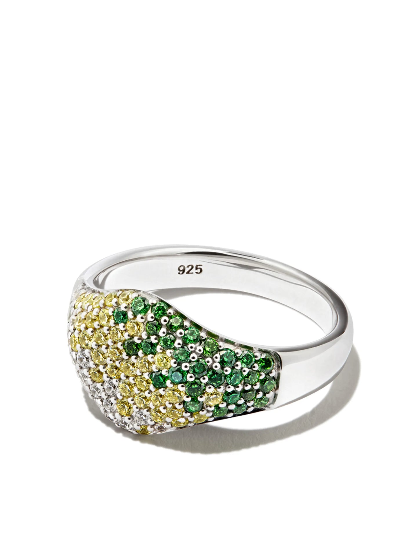 gradient crystal-embellished ring