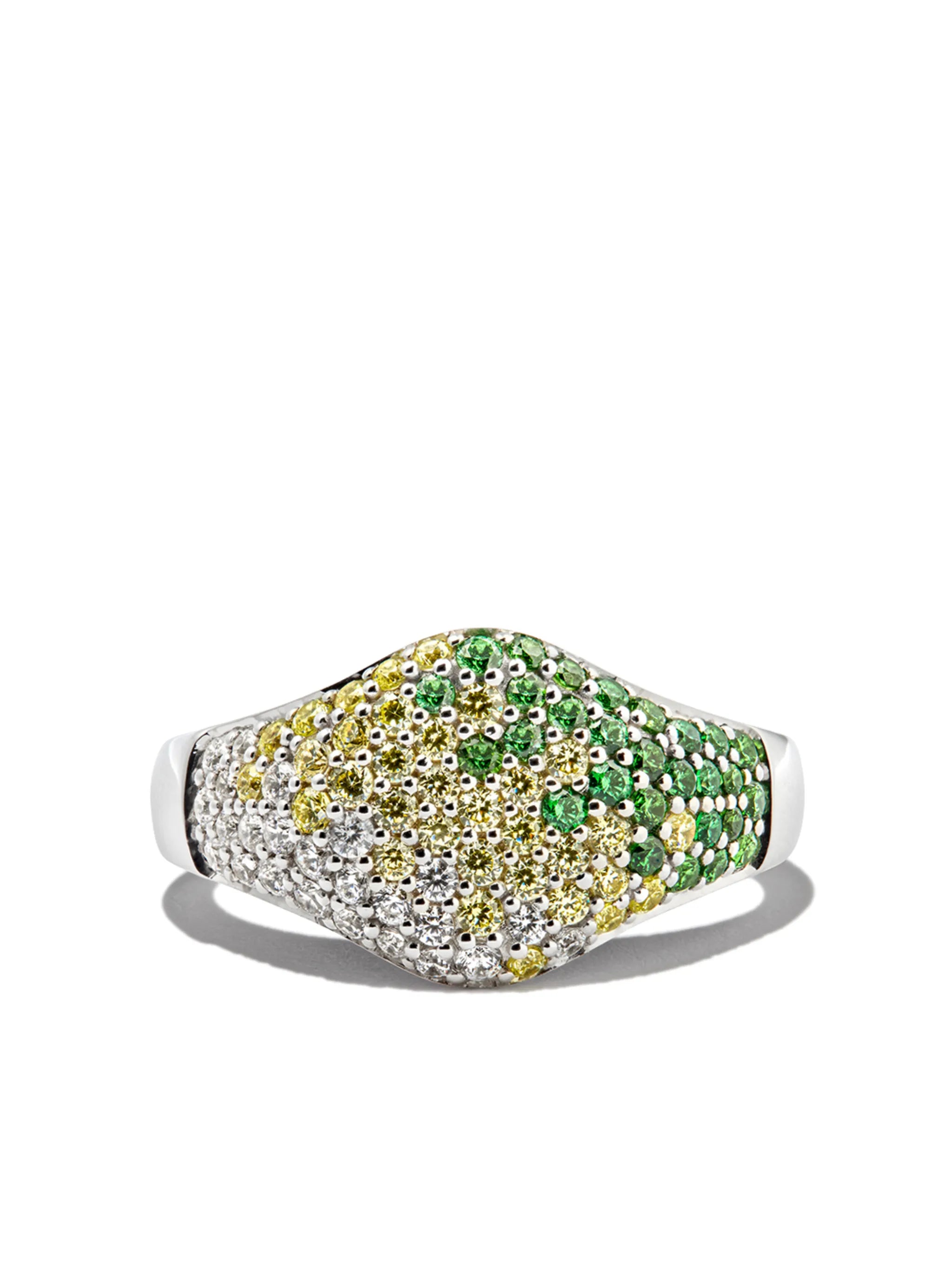 gradient crystal-embellished ring