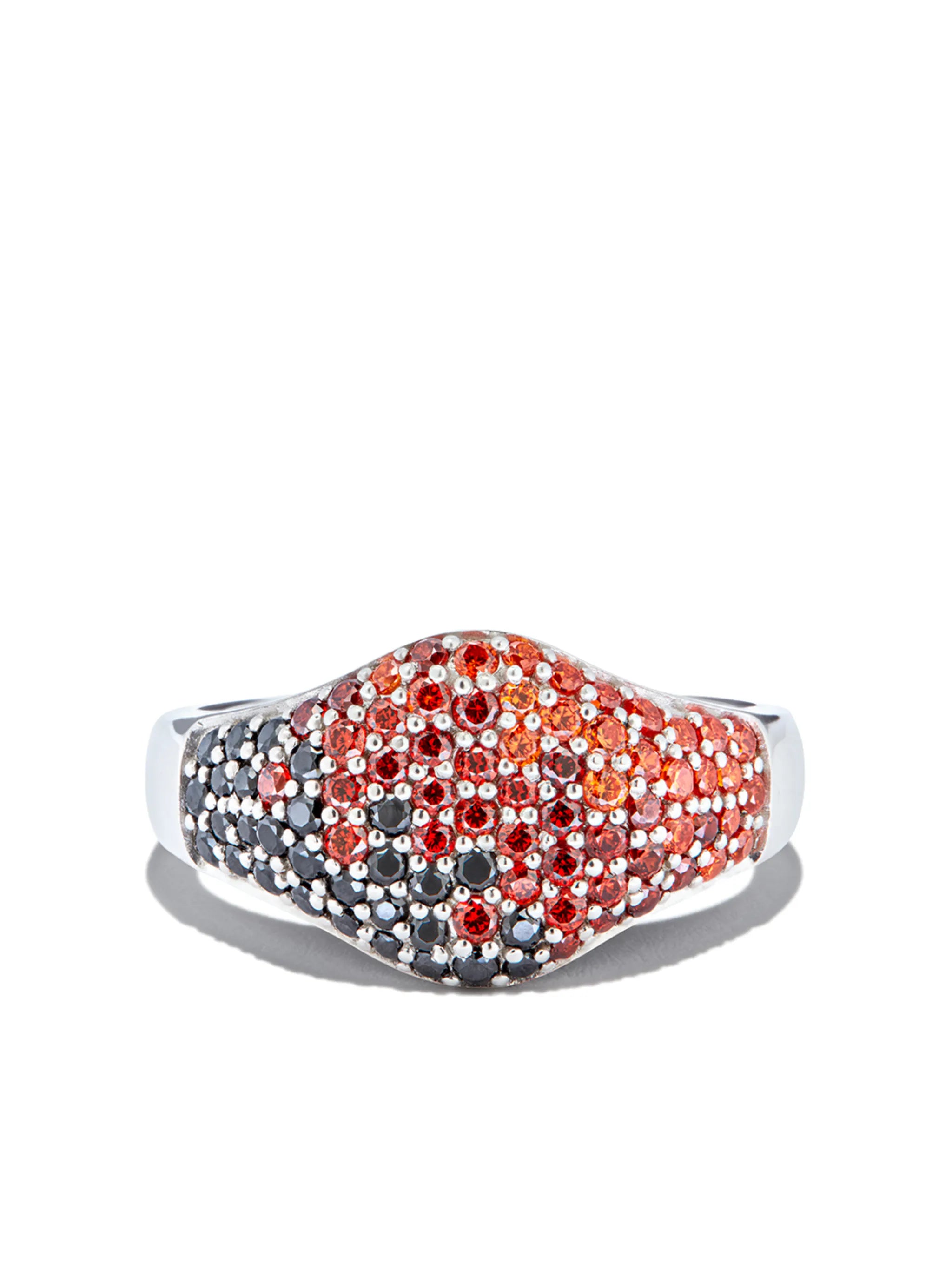 gradient crystal-embellished ring