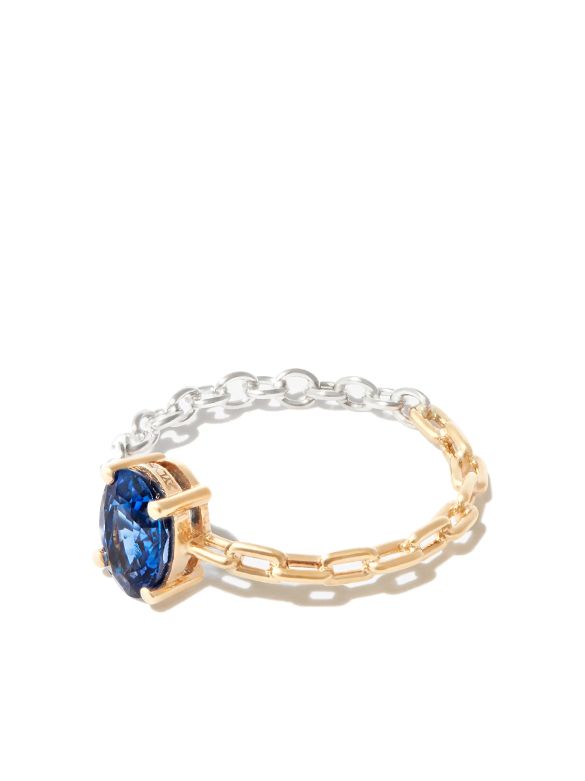 9kt gold solitaire sapphire ring