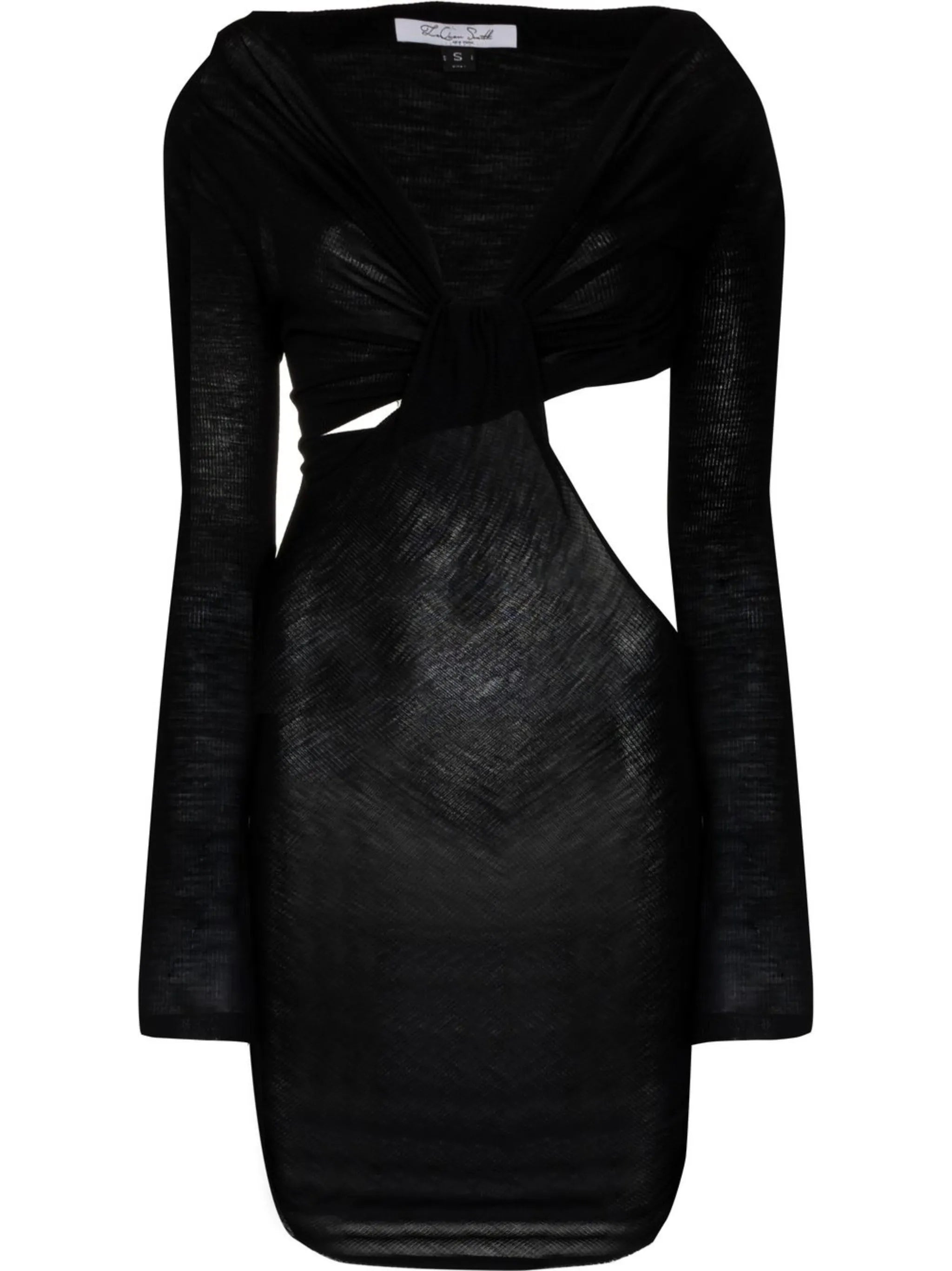 cutout-detail twist mini dress