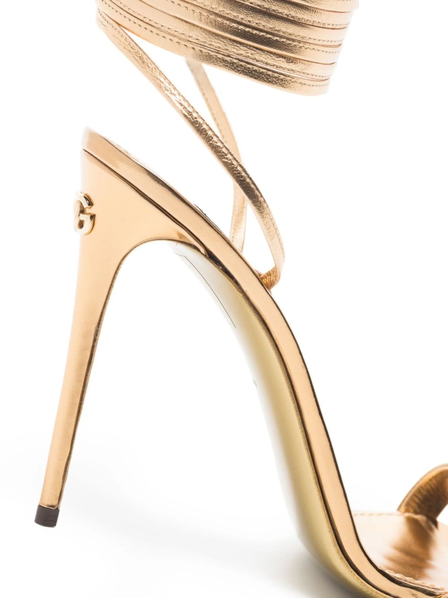 Keira 105mm metallic-effect sandals