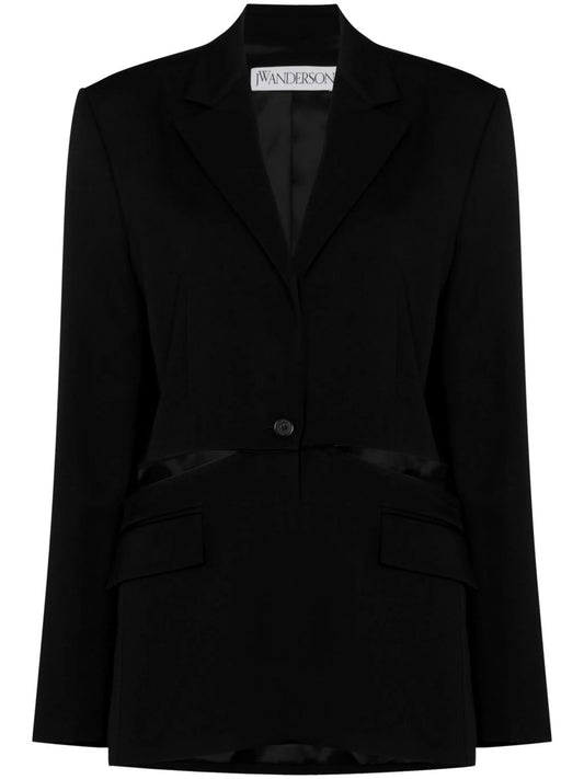 cut-out oversized blazer