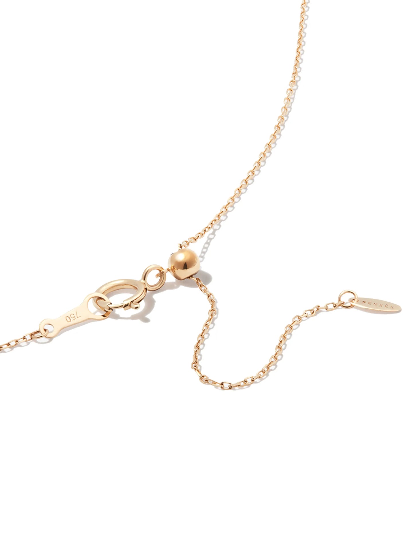 18kt yellow gold Bohème diamond drop necklace