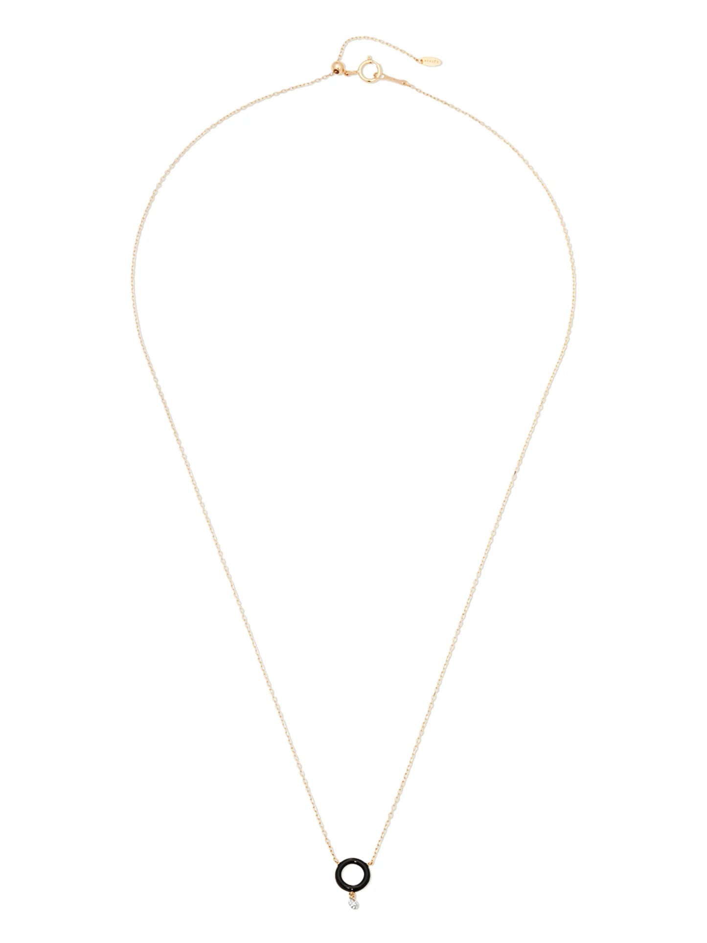 18kt yellow gold diamond pendant necklace