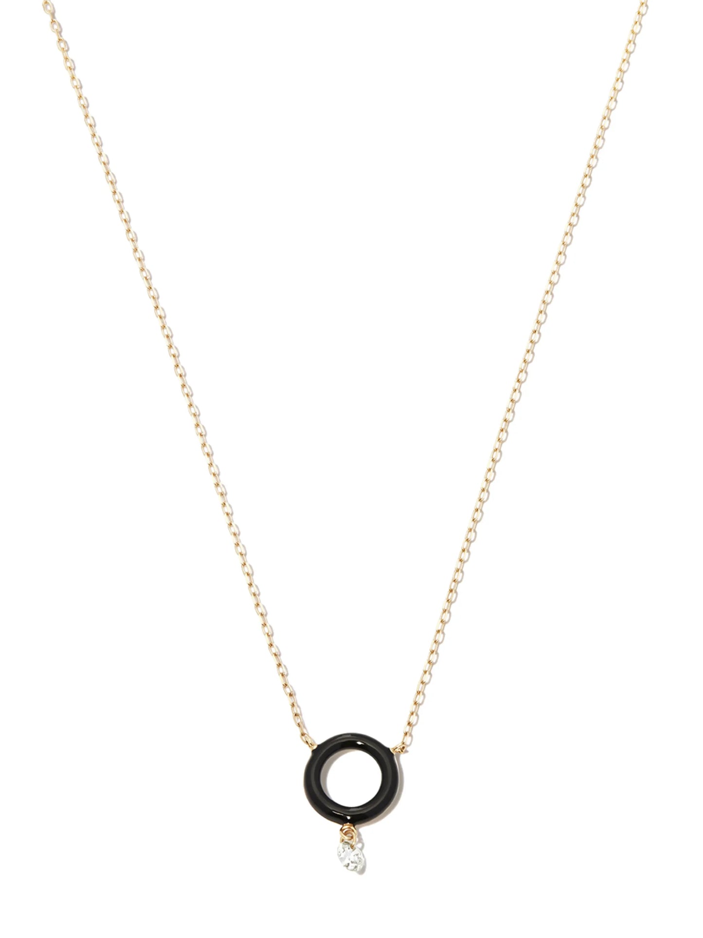 18kt yellow gold diamond pendant necklace