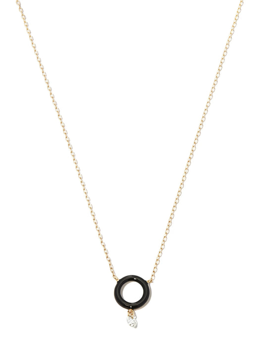 18kt yellow gold diamond pendant necklace