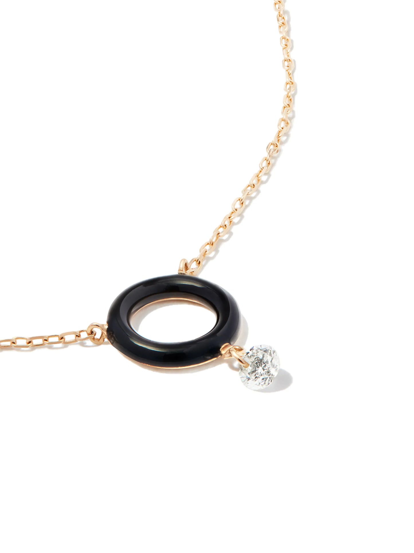 18kt yellow gold diamond pendant necklace