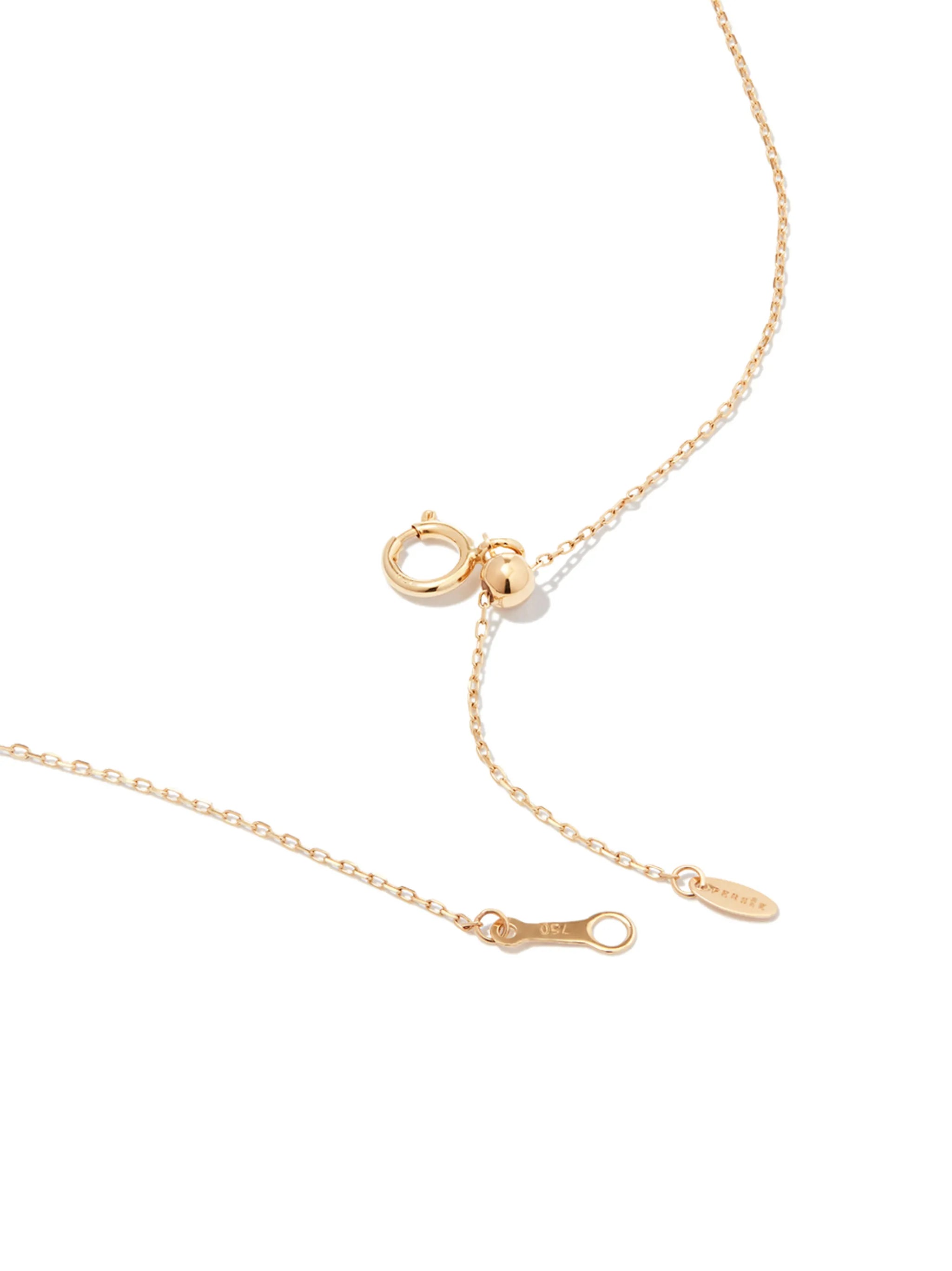 18kt yellow gold diamond pendant necklace