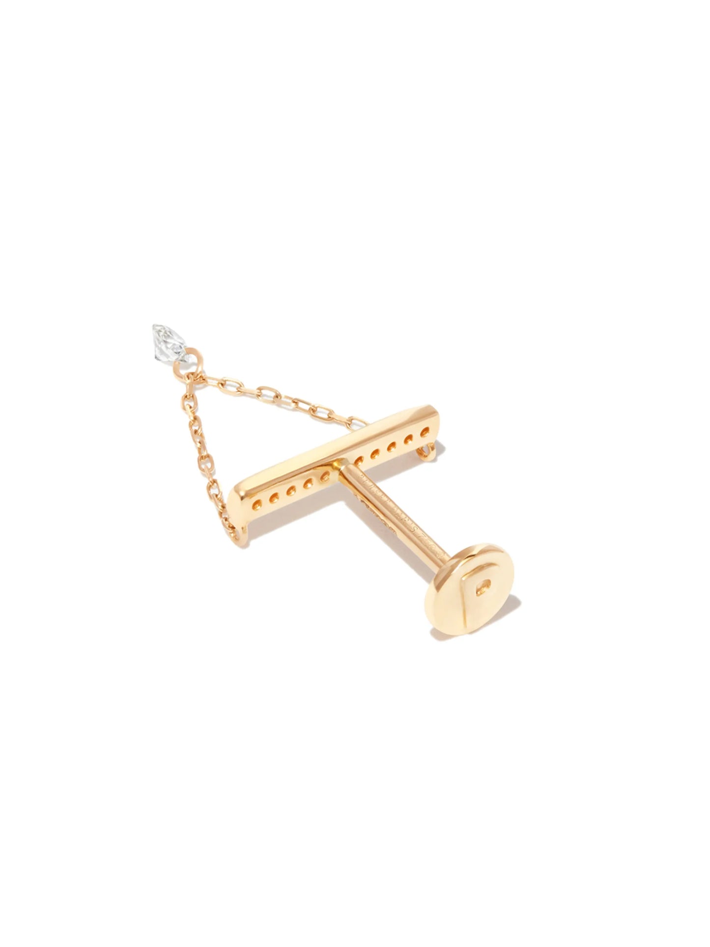 18kt yellow gold diamond drop earring