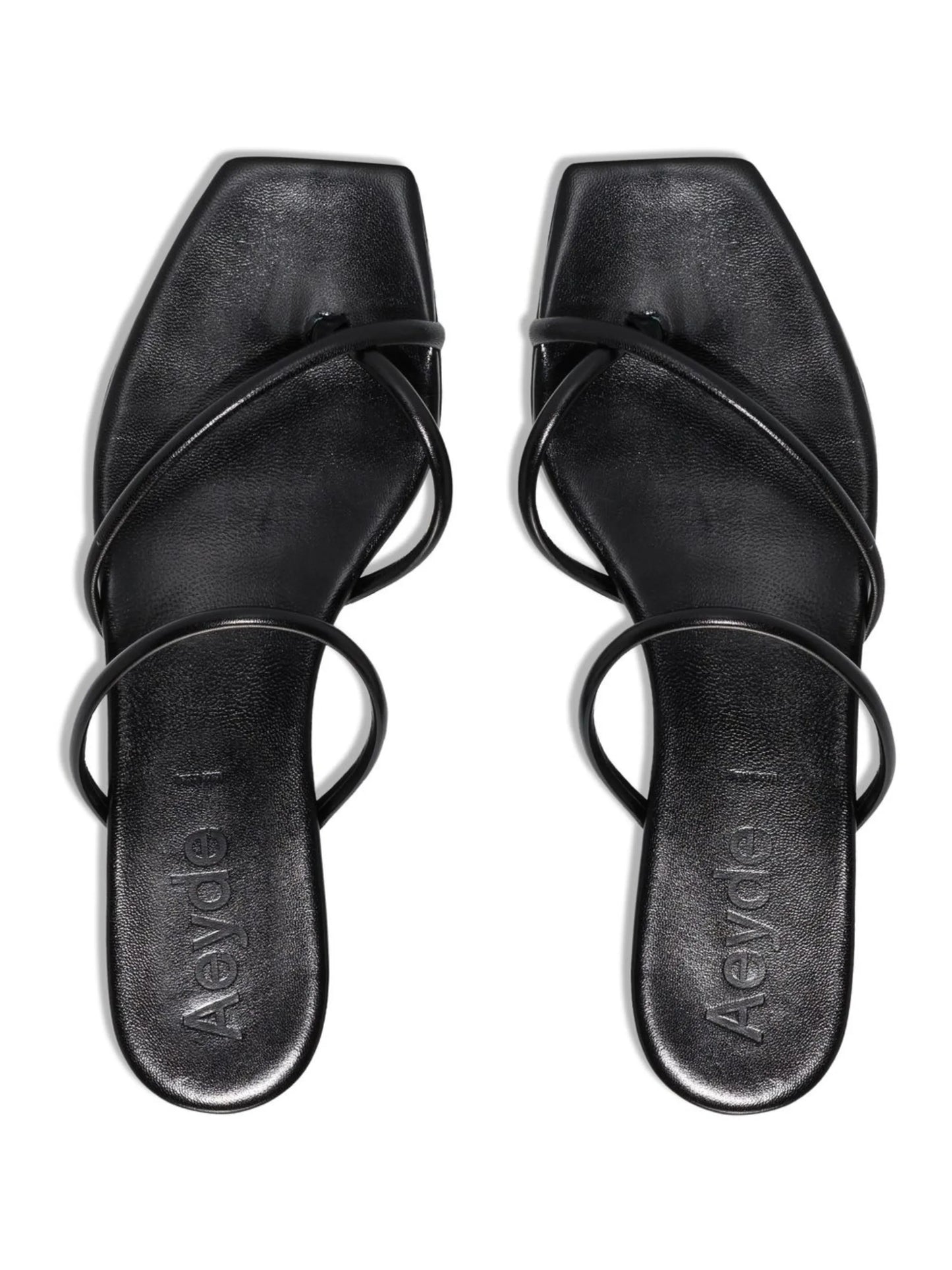 square-toe flat sandals