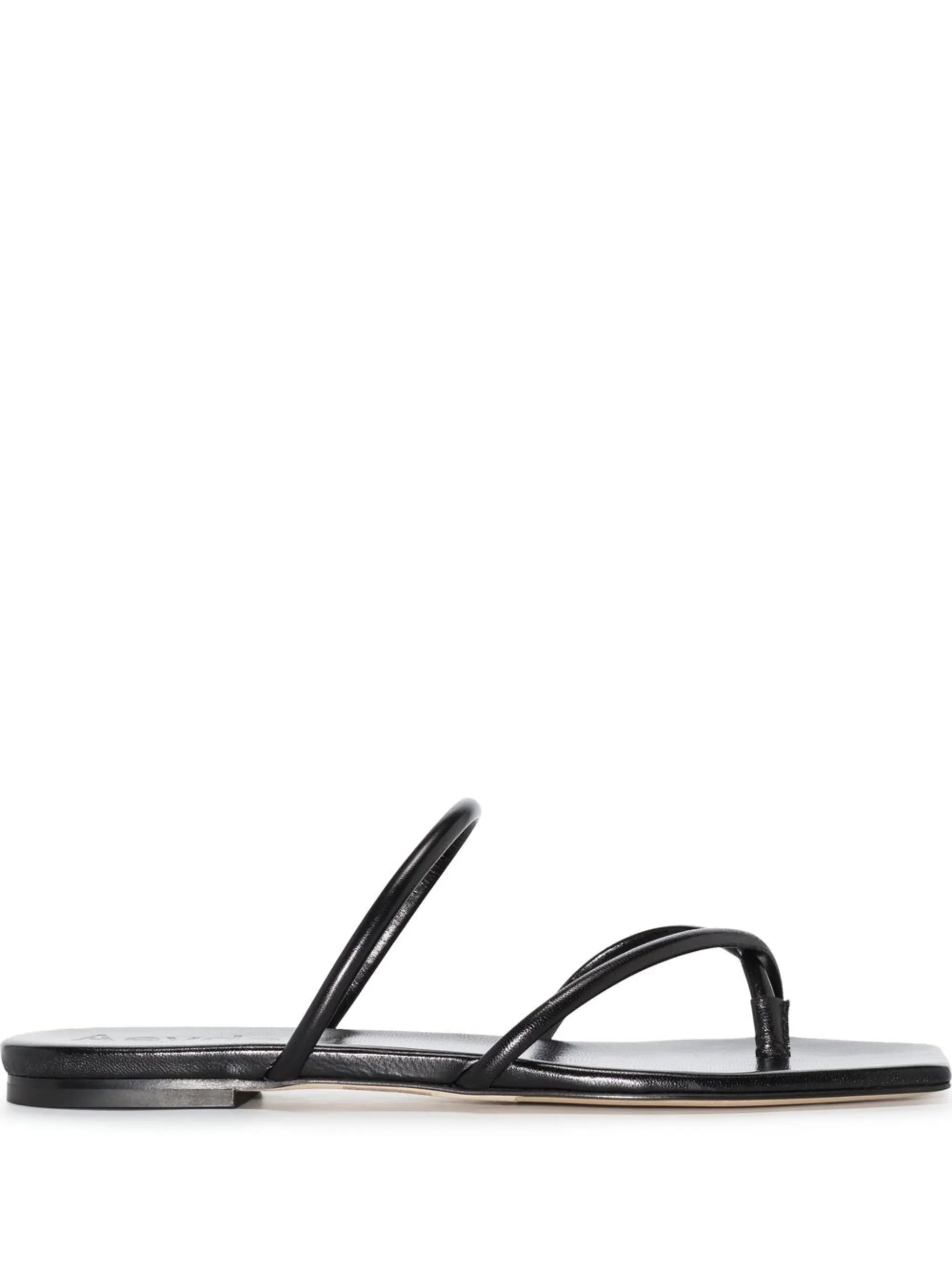square-toe flat sandals