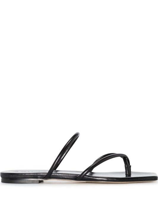 square-toe flat sandals