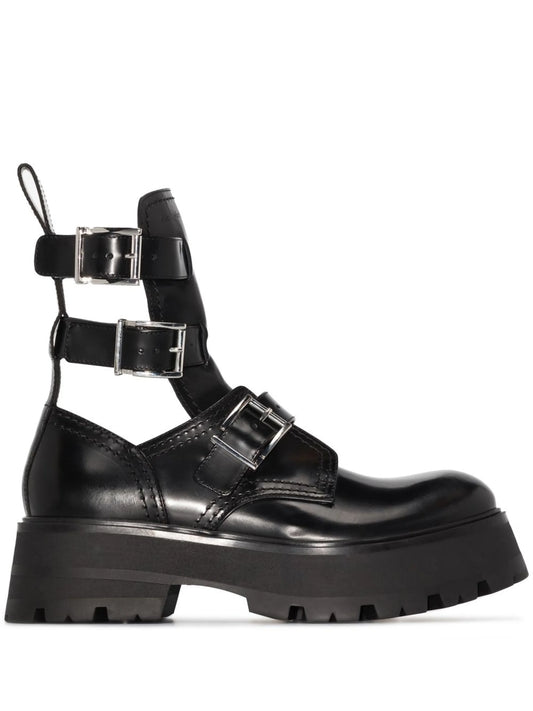 buckled ankle boots