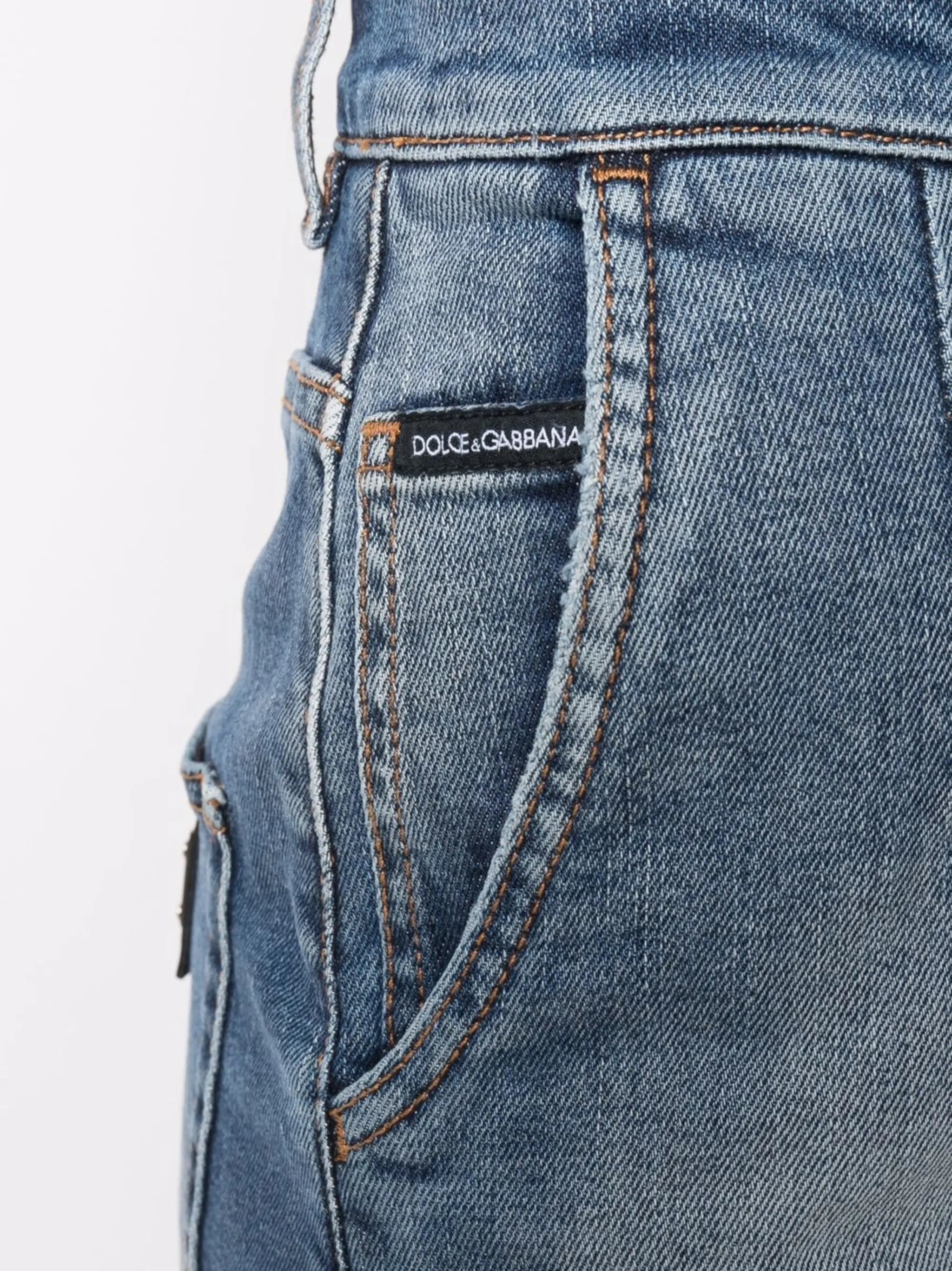 distressed faded denim shorts
