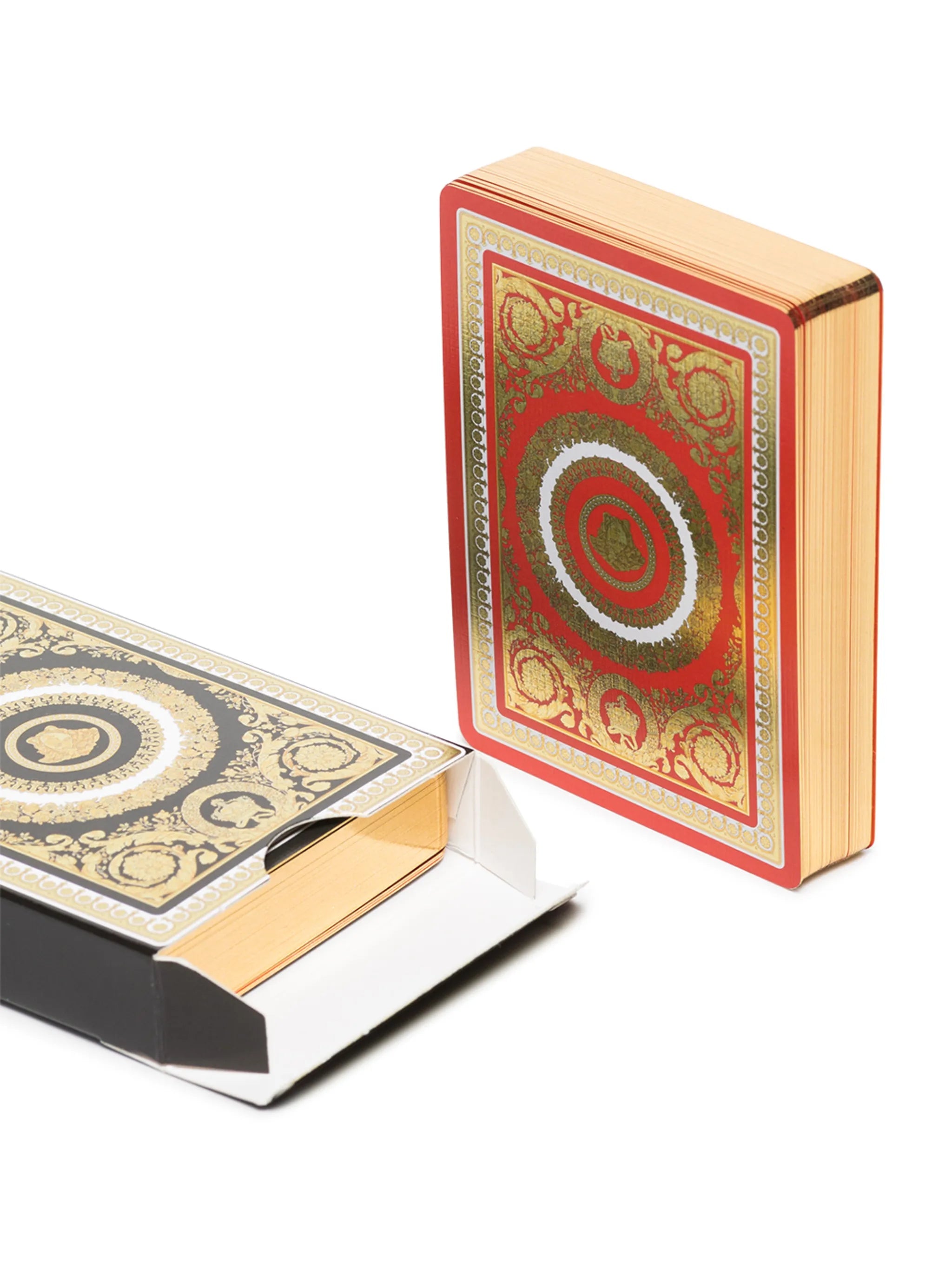 baroque-print playing cards