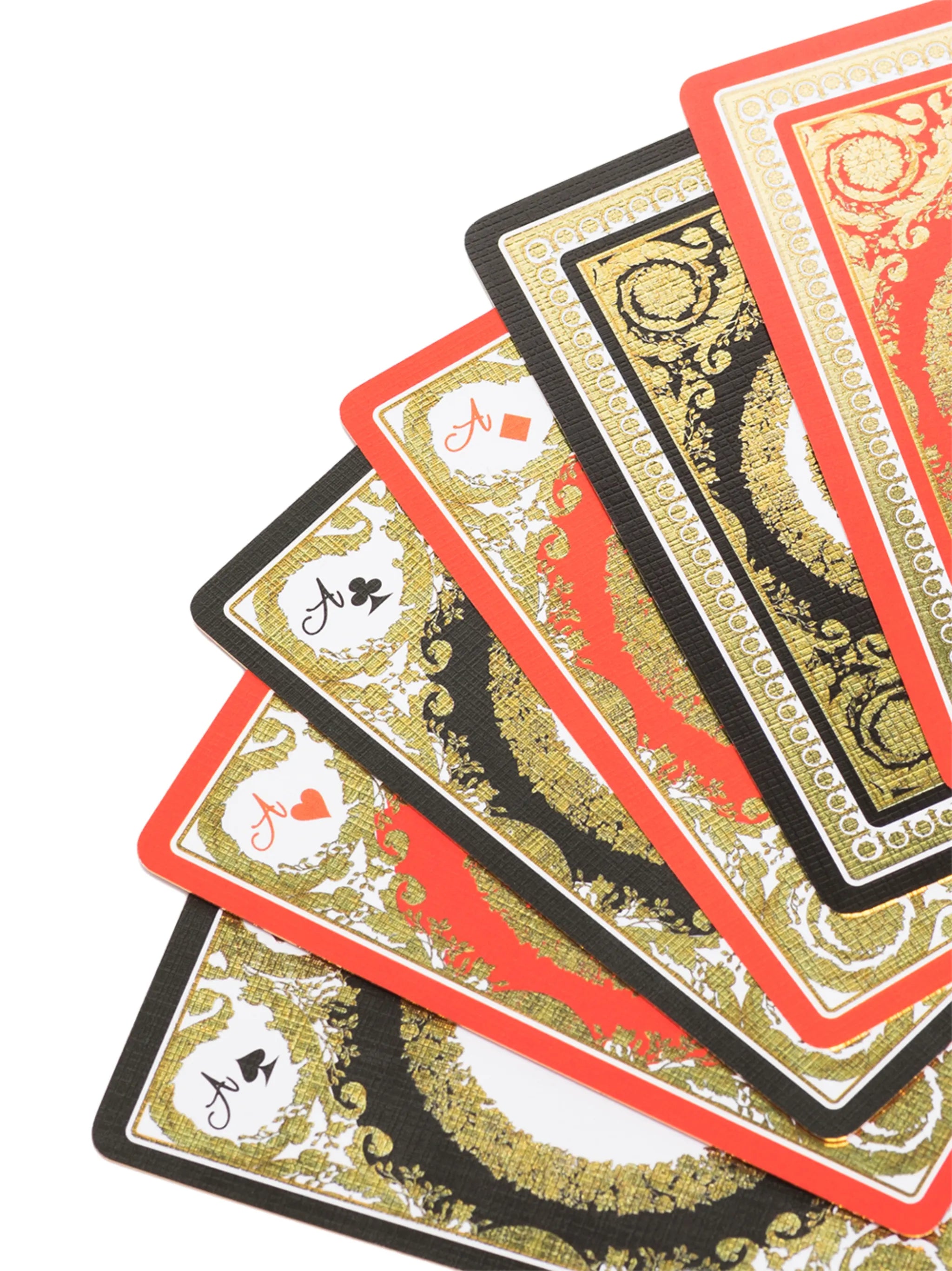 baroque-print playing cards