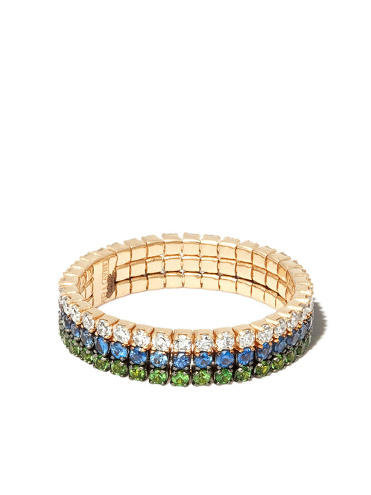 18K yellow gold multi-stone ring