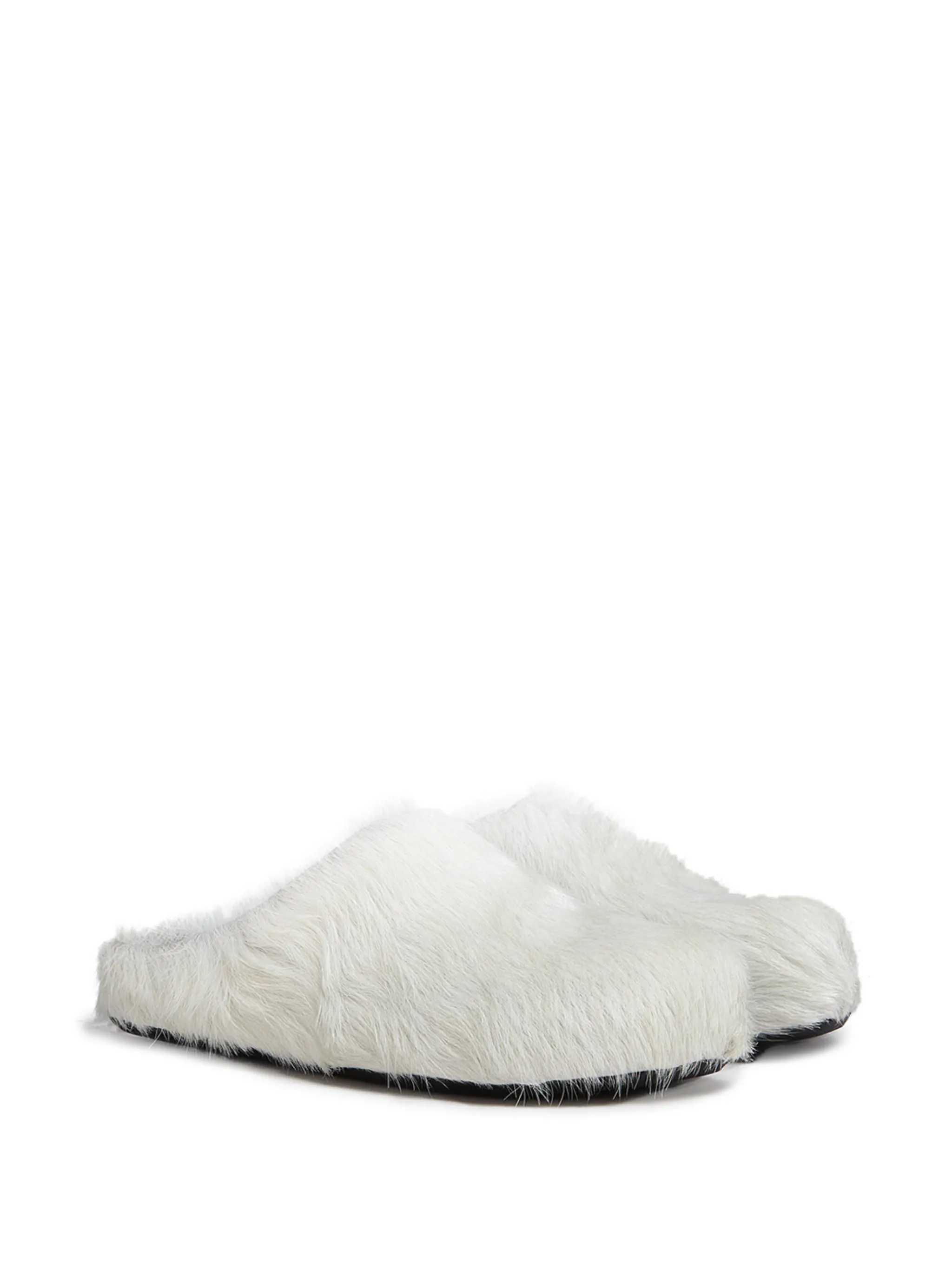 long hair calfskin Fussbett sabots