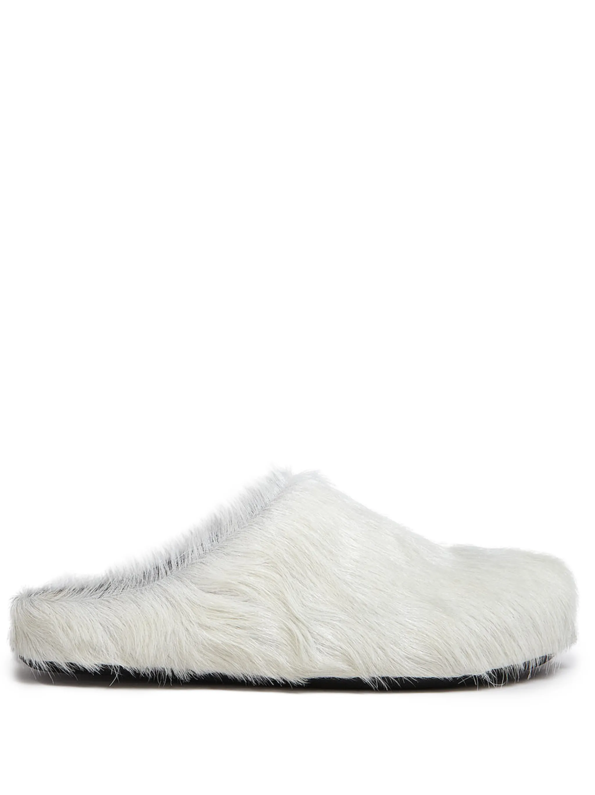 long hair calfskin Fussbett sabots