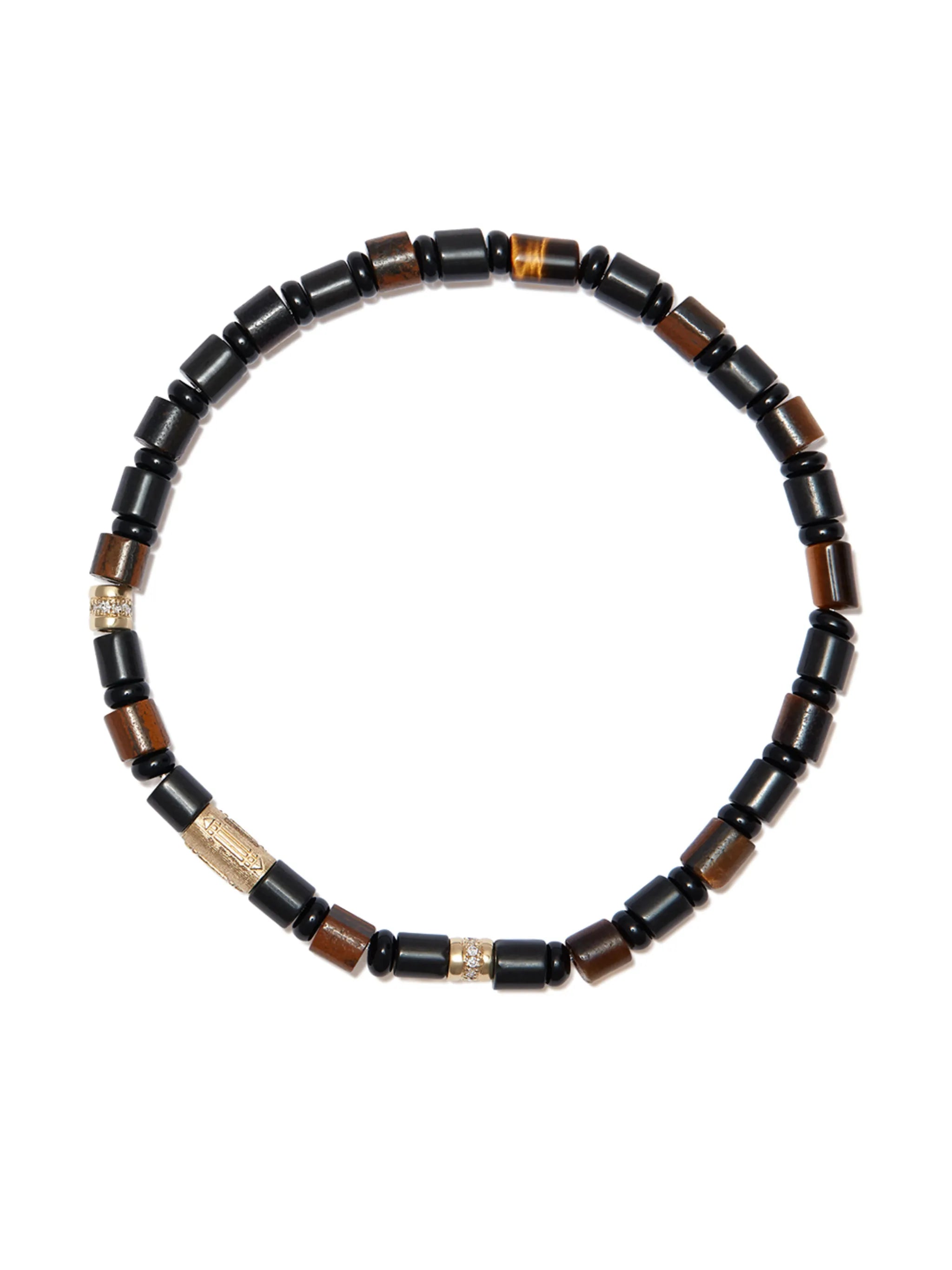 14kt yellow gold beaded bracelet