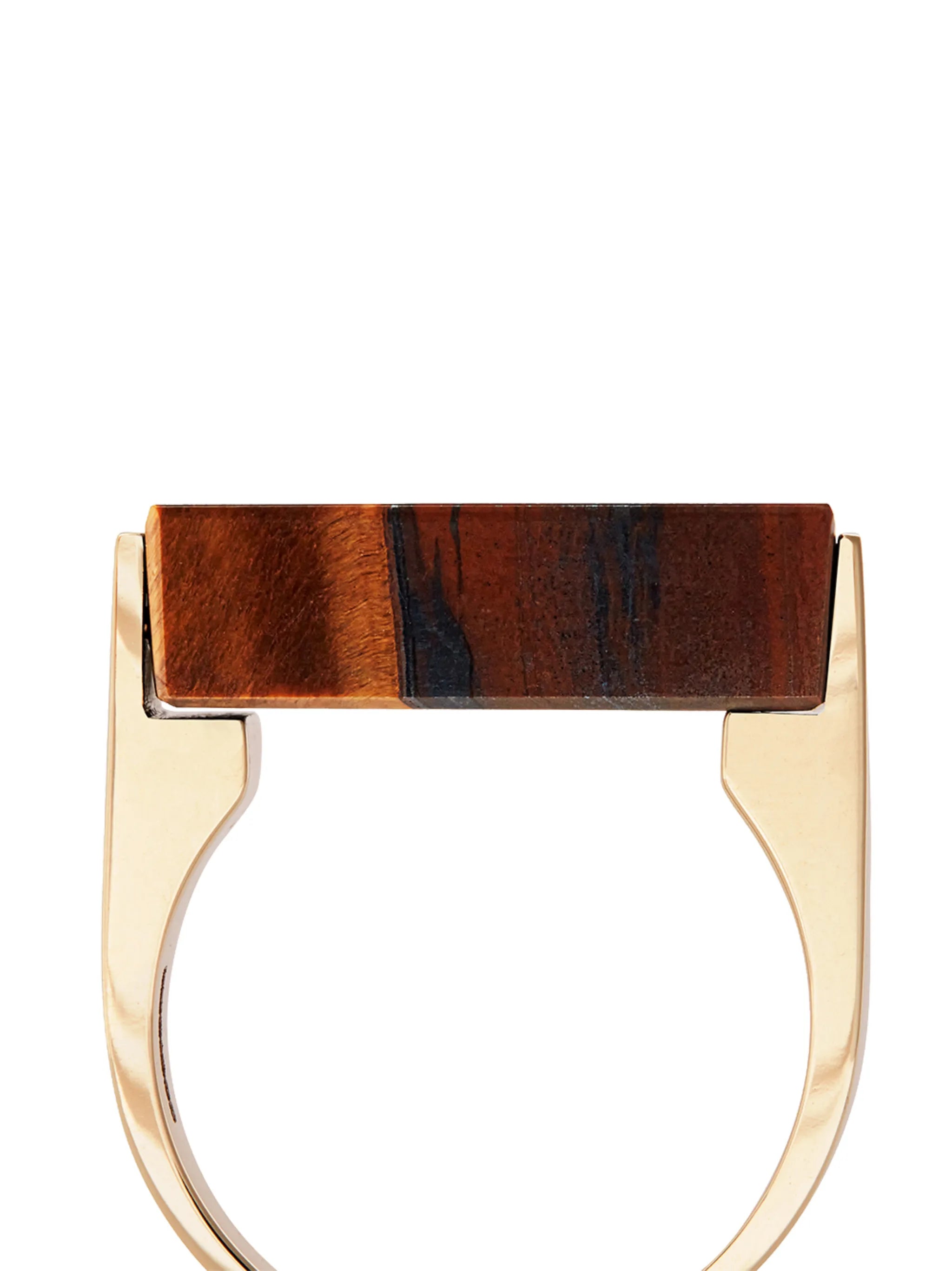14kt yellow gold tiger eye ring