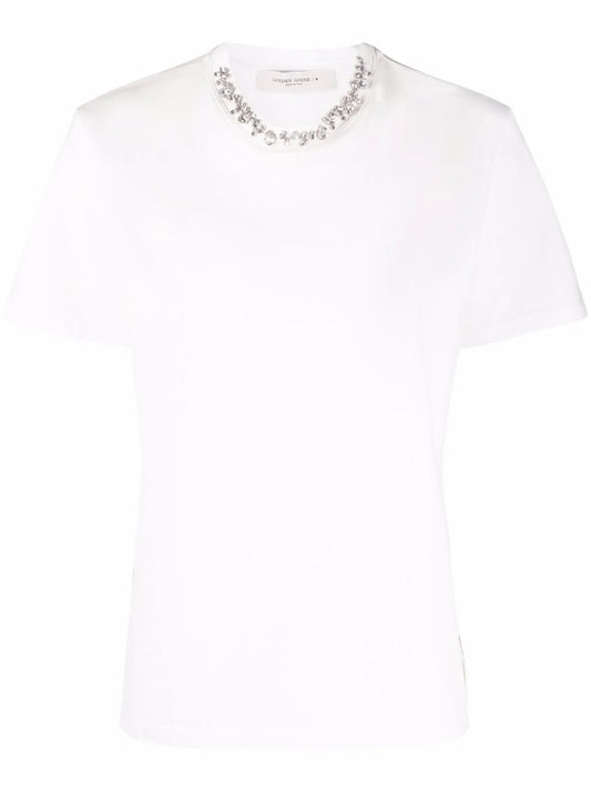 crystal-embellished short-sleeve T-shirt
