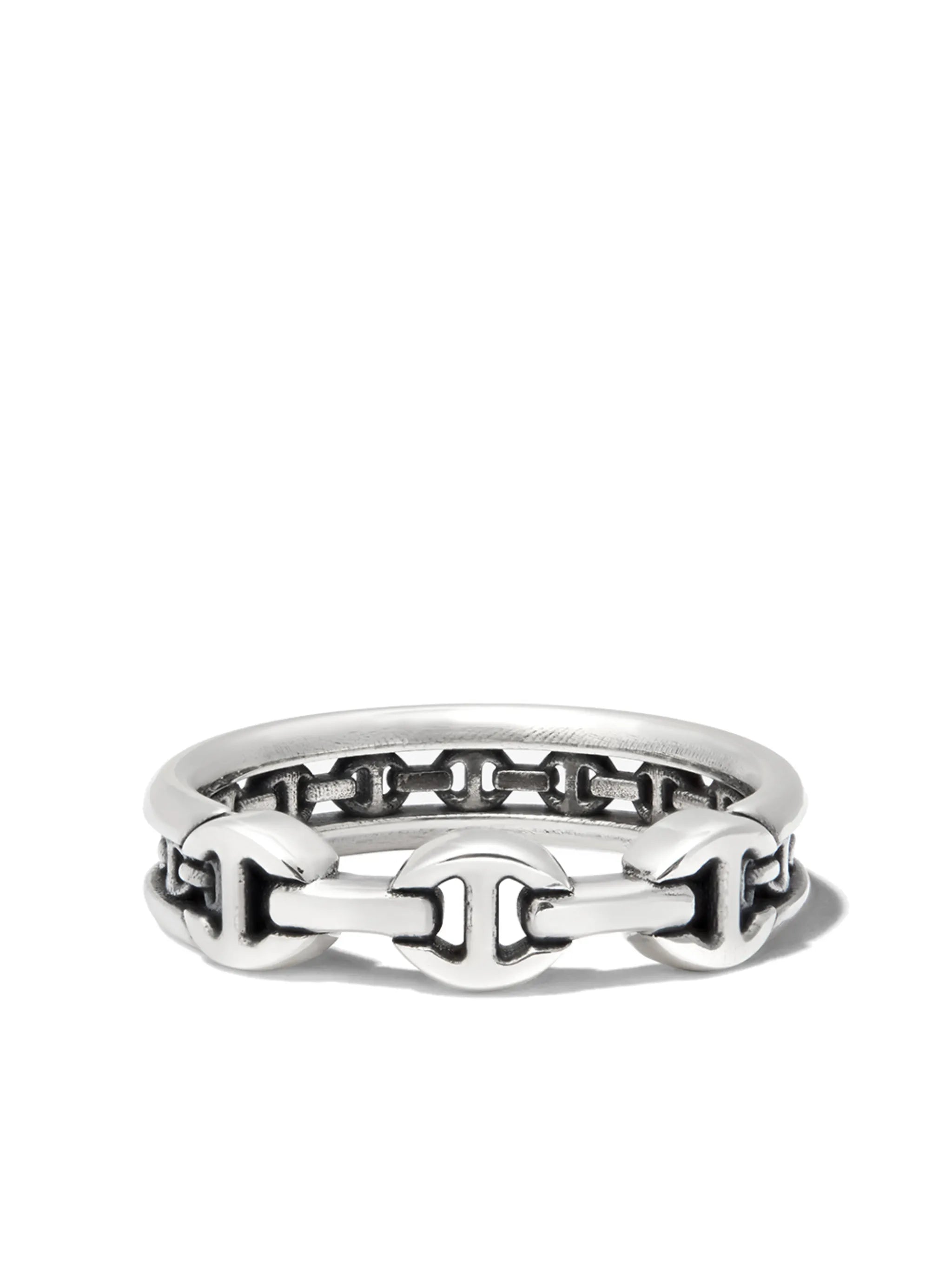 sterling silver chain-link ring