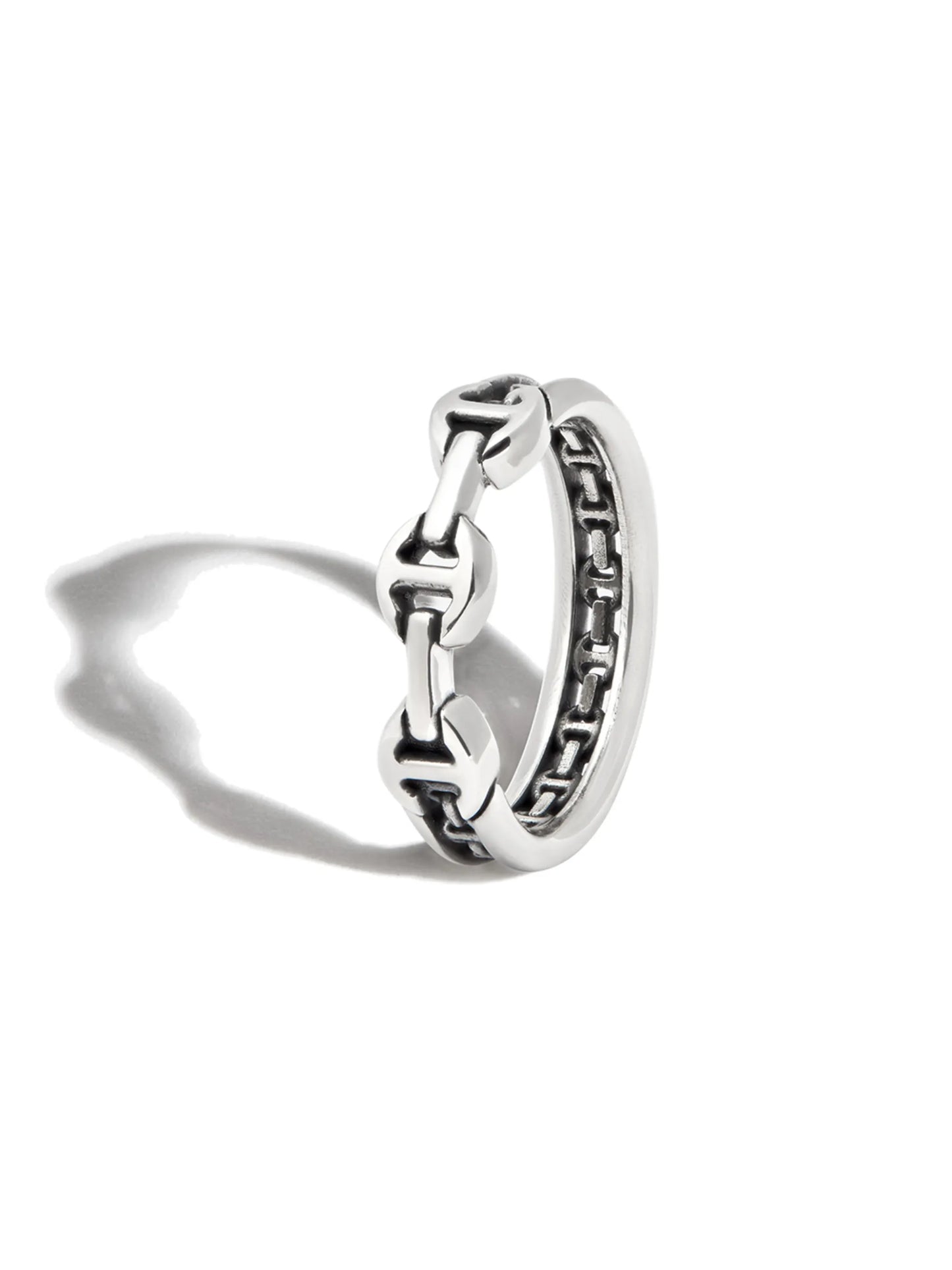 sterling silver chain-link ring