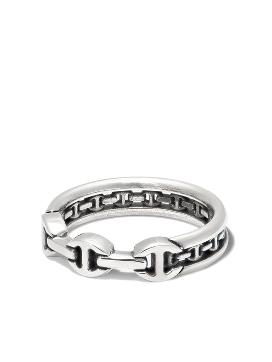 sterling silver chain-link ring