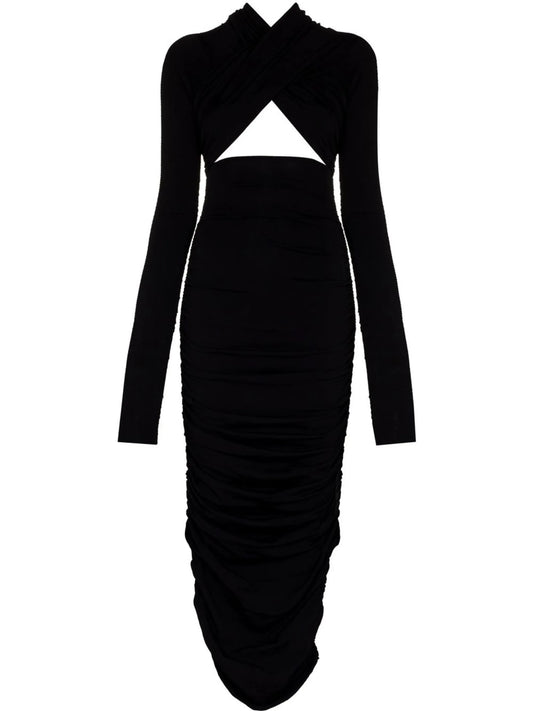 cut out-detail midi dress