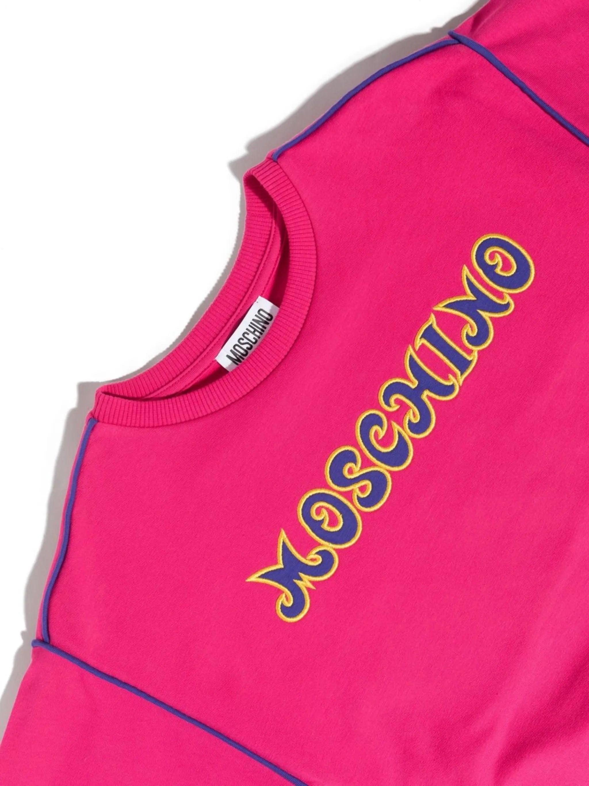 logo-embroidered jumper dress