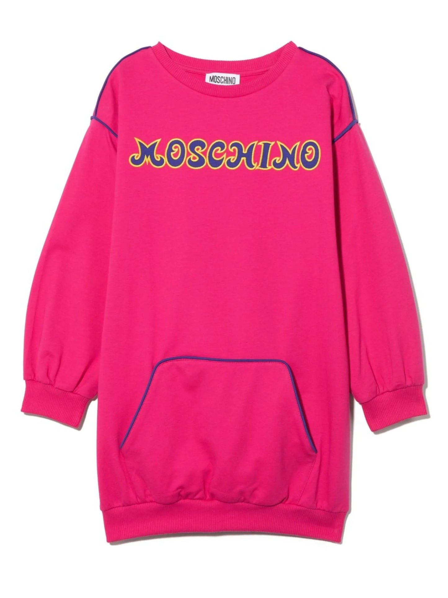 logo-embroidered jumper dress