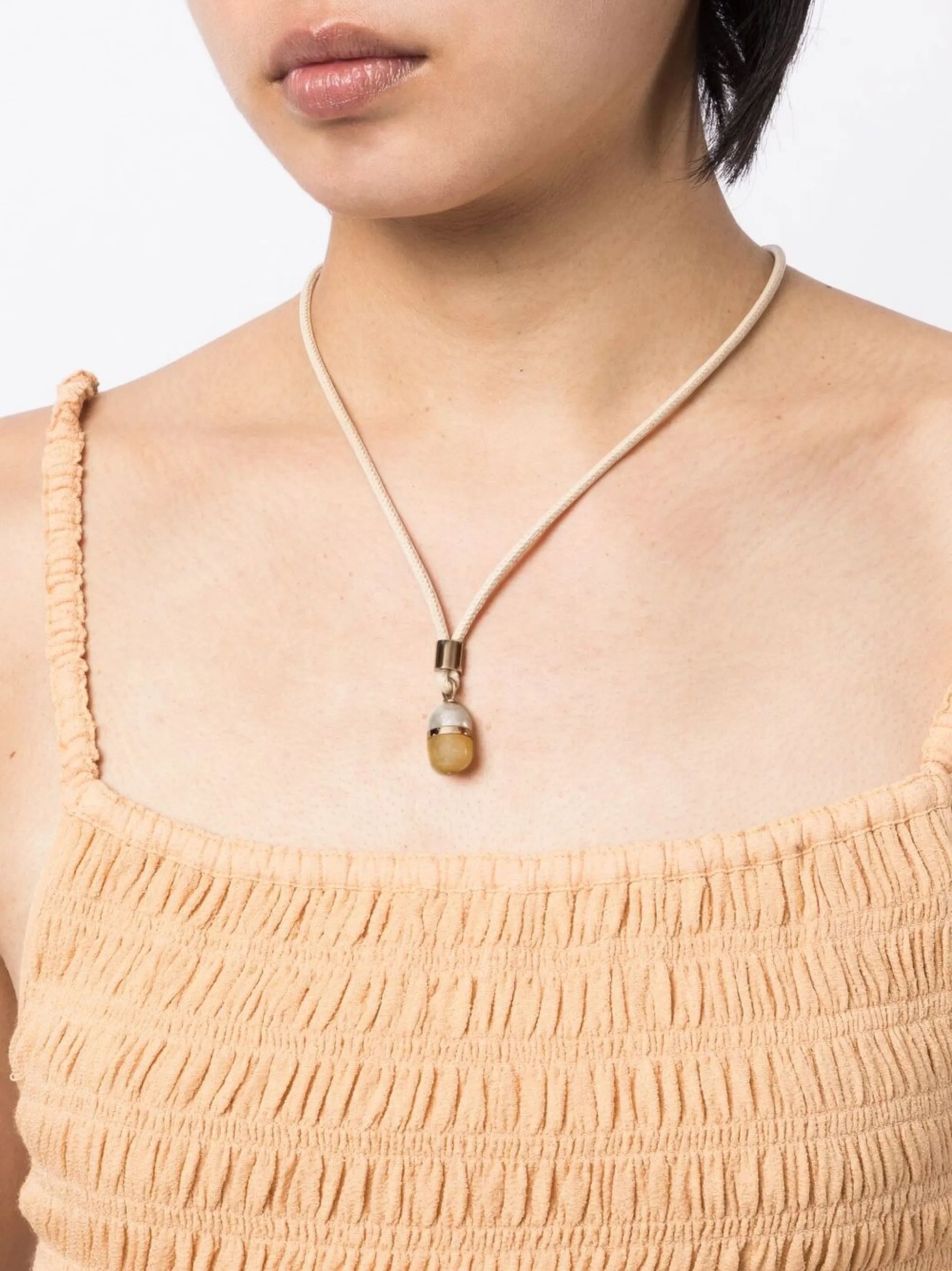Darcey leather-strap pendant necklace