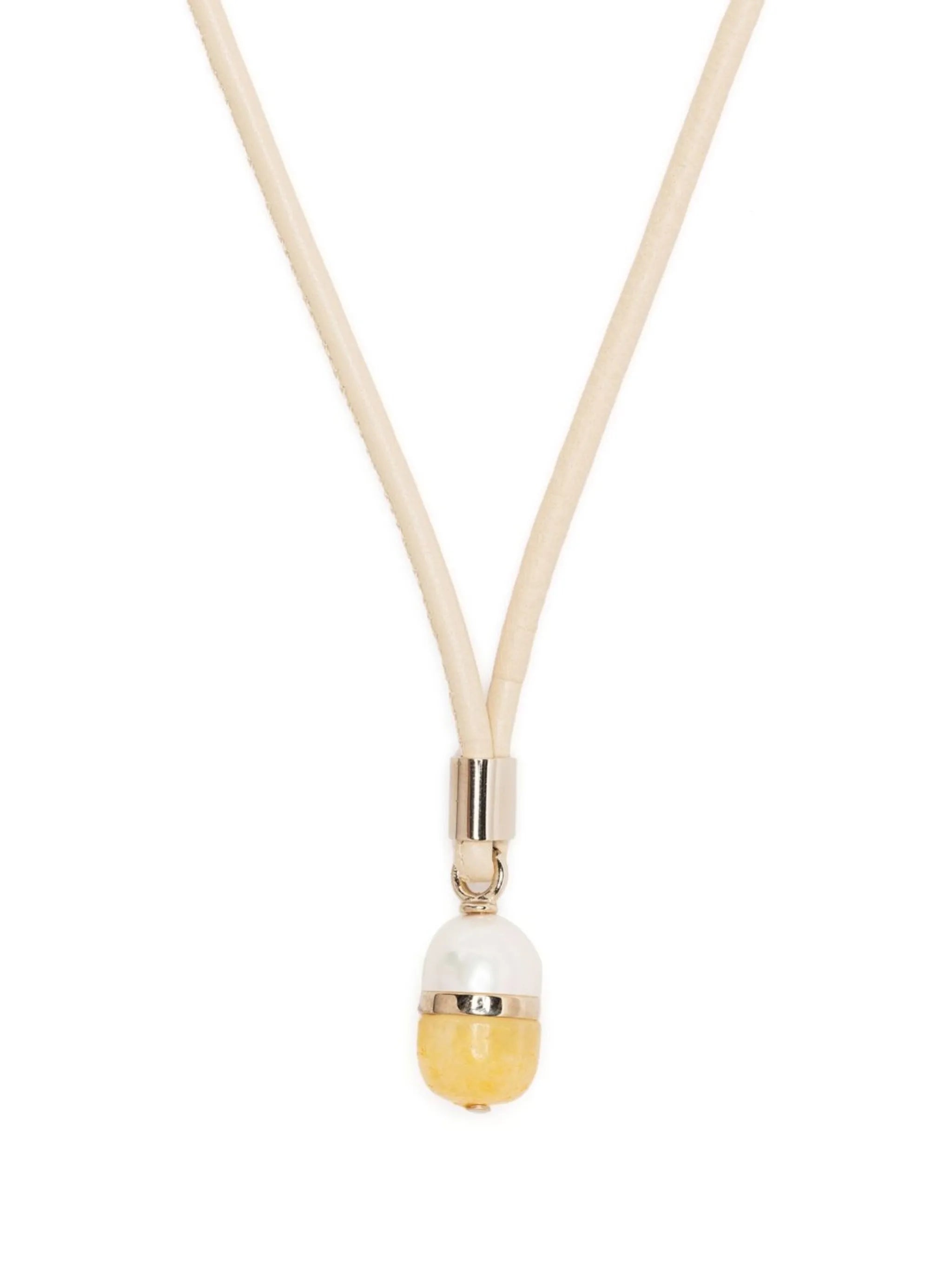 Darcey leather-strap pendant necklace