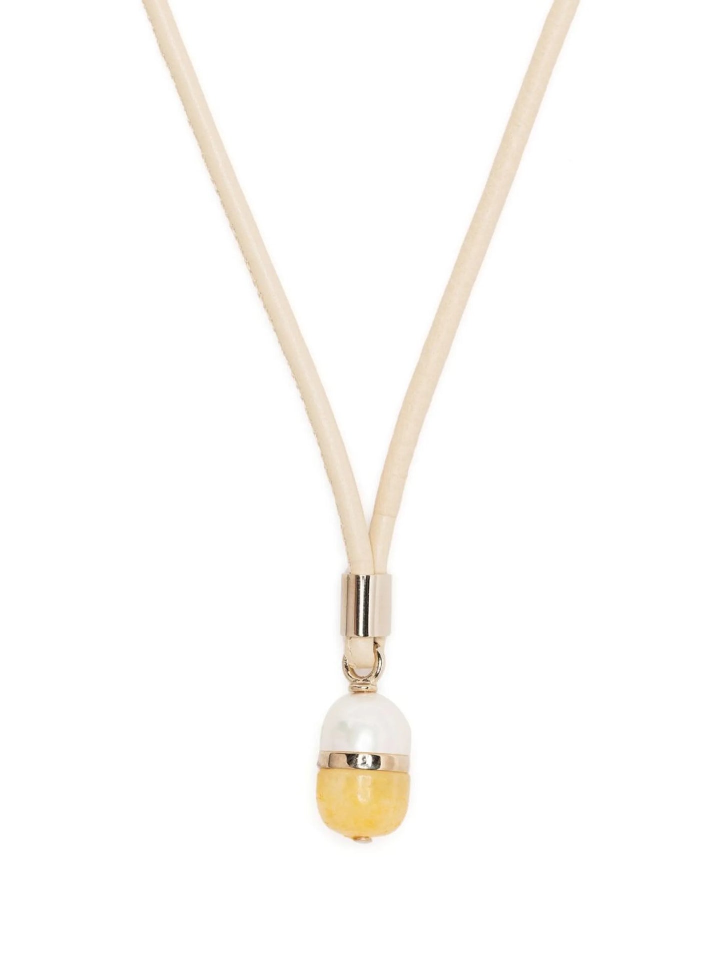 Darcey leather-strap pendant necklace