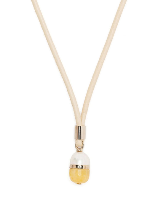 Darcey leather-strap pendant necklace