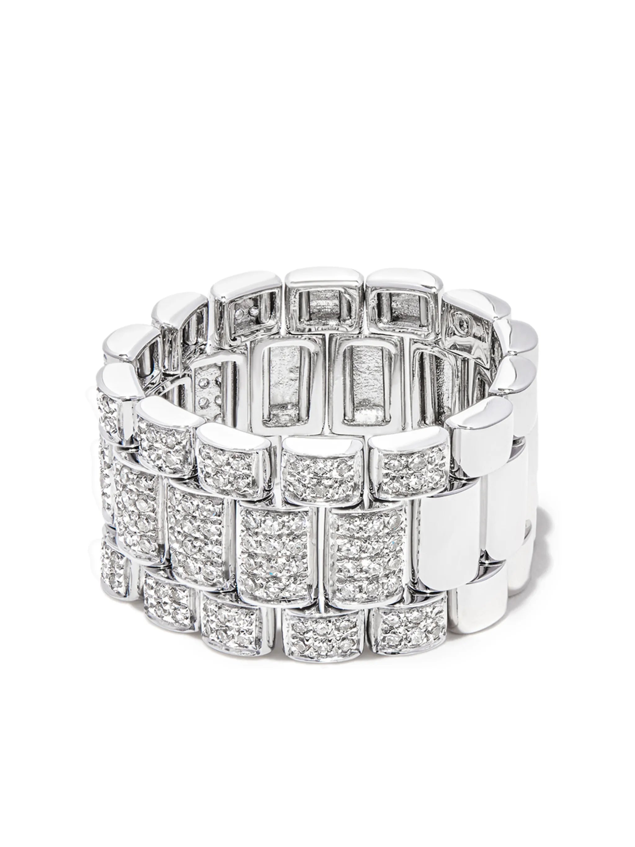 18K white gold diamond ring