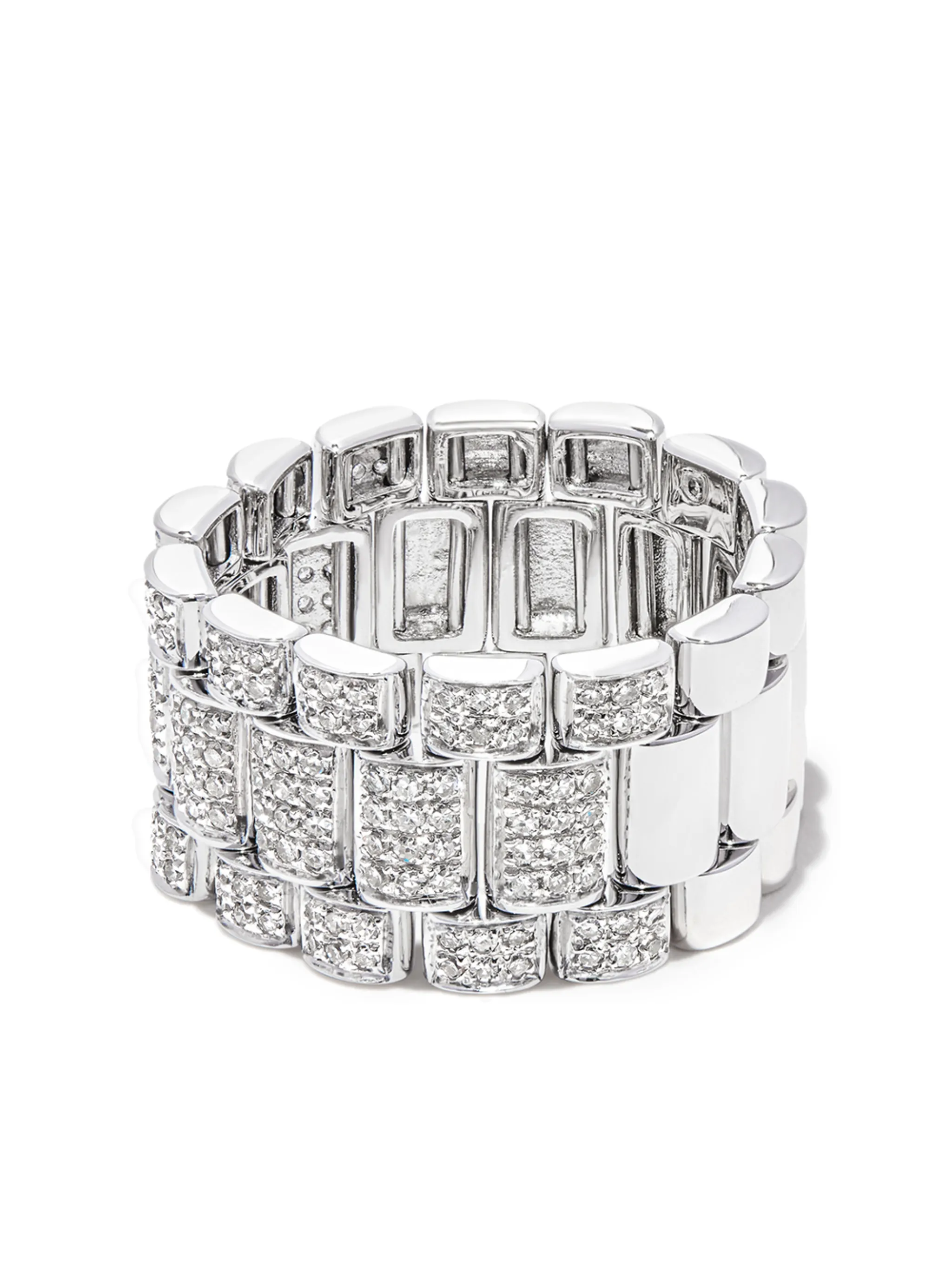 18K white gold diamond ring