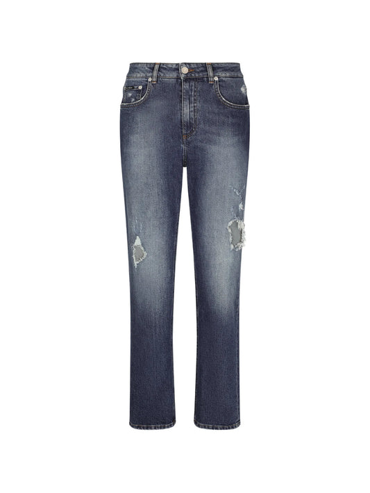 distressed boyfriend jeans